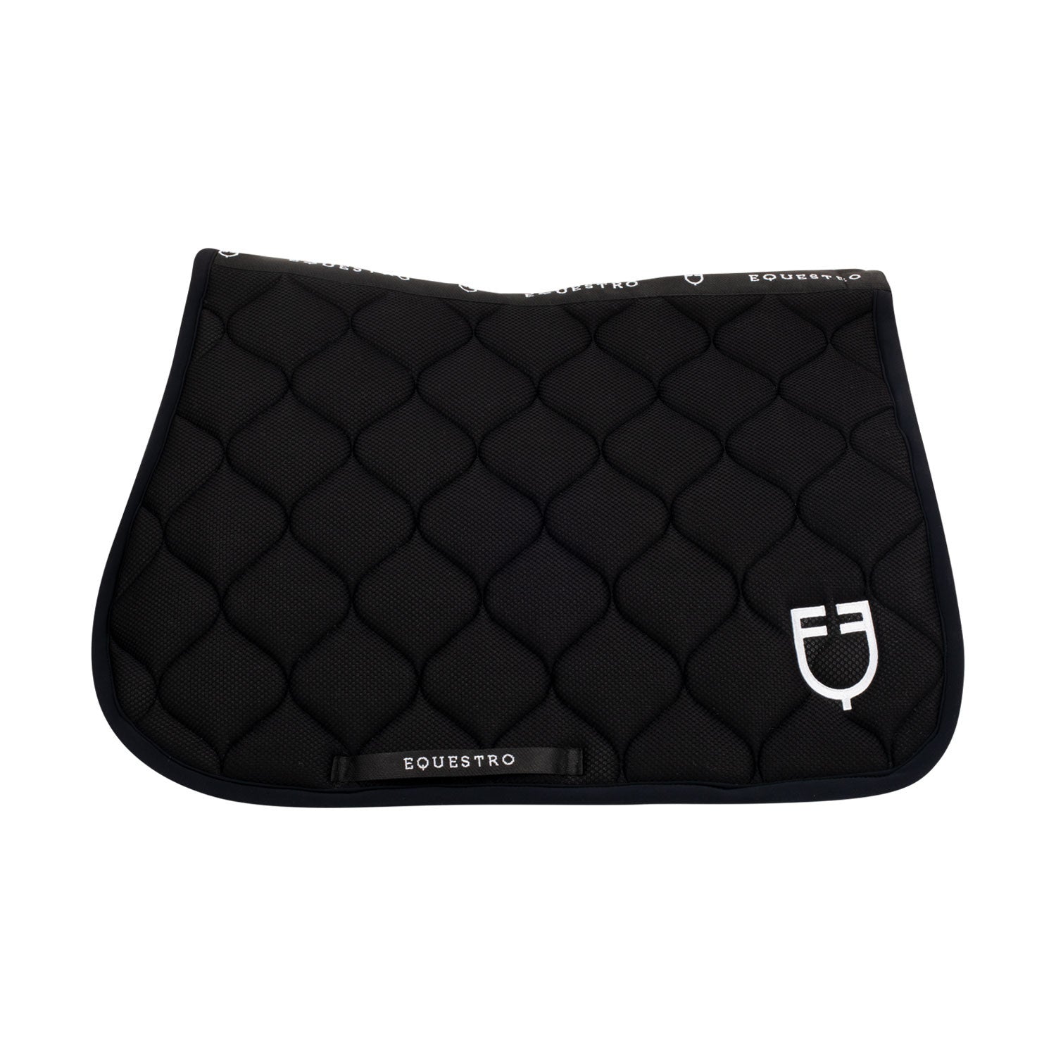 Logo mesh fabric jump saddle pad