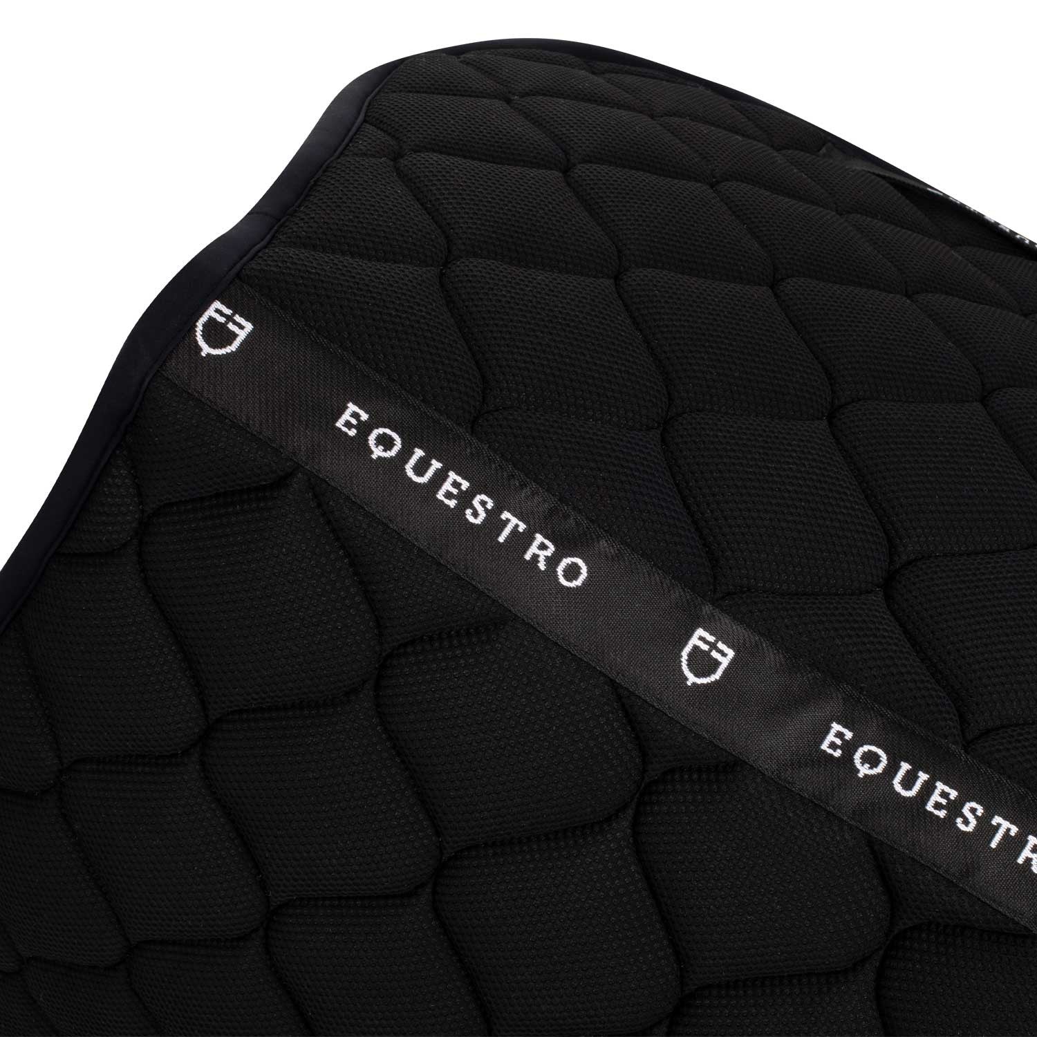 Logo mesh fabric jump saddle pad