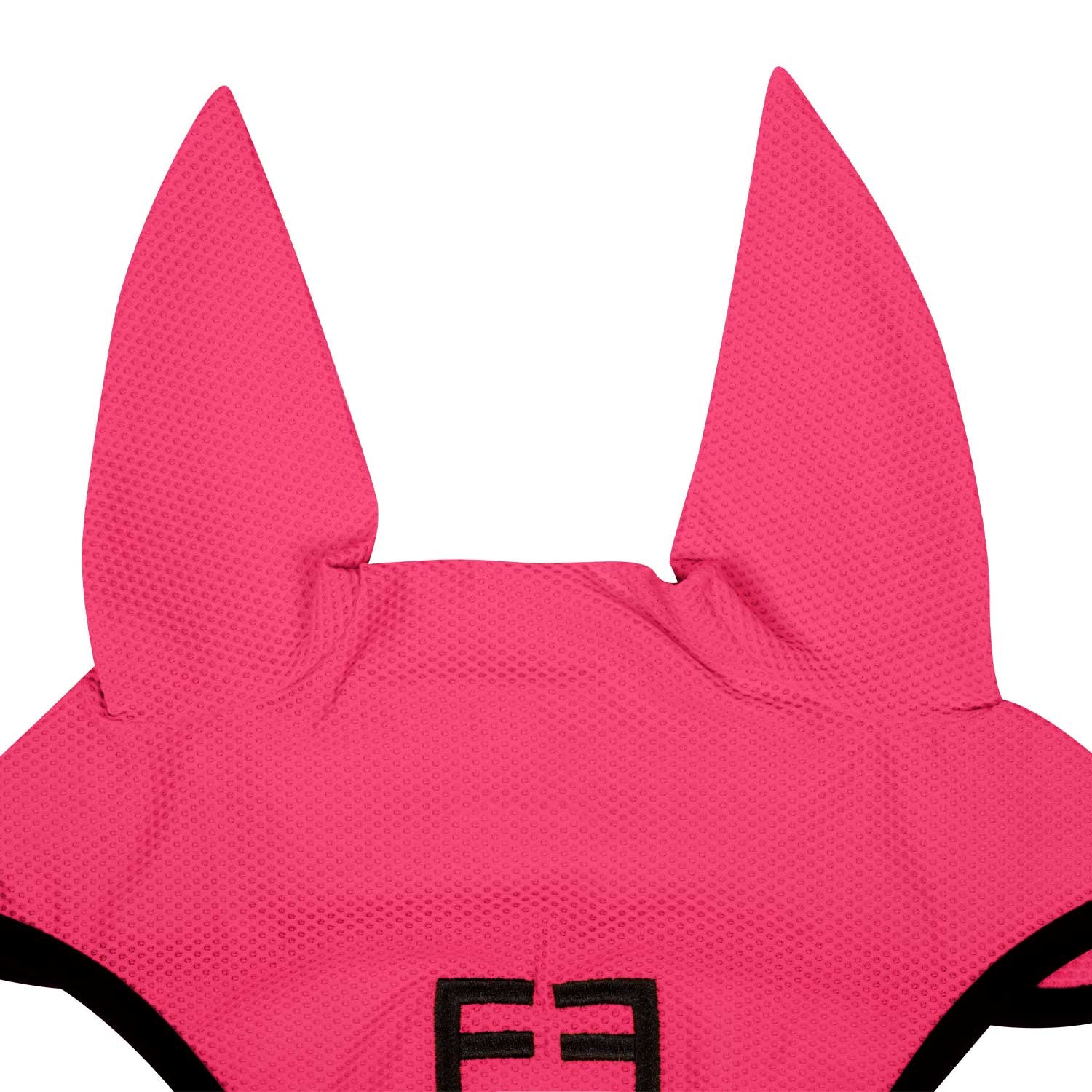 Perforated fabric fly veil with logo