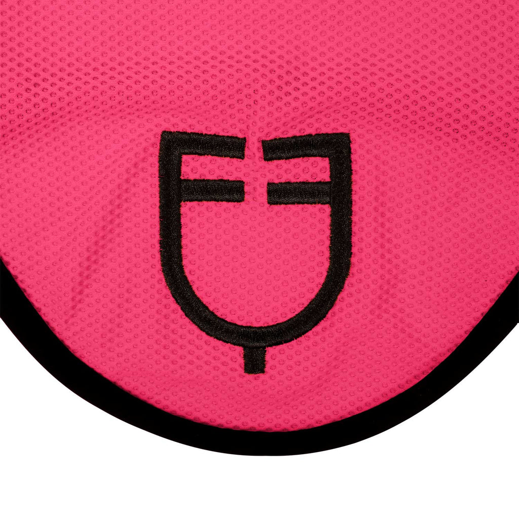 Perforated fabric fly veil with logo