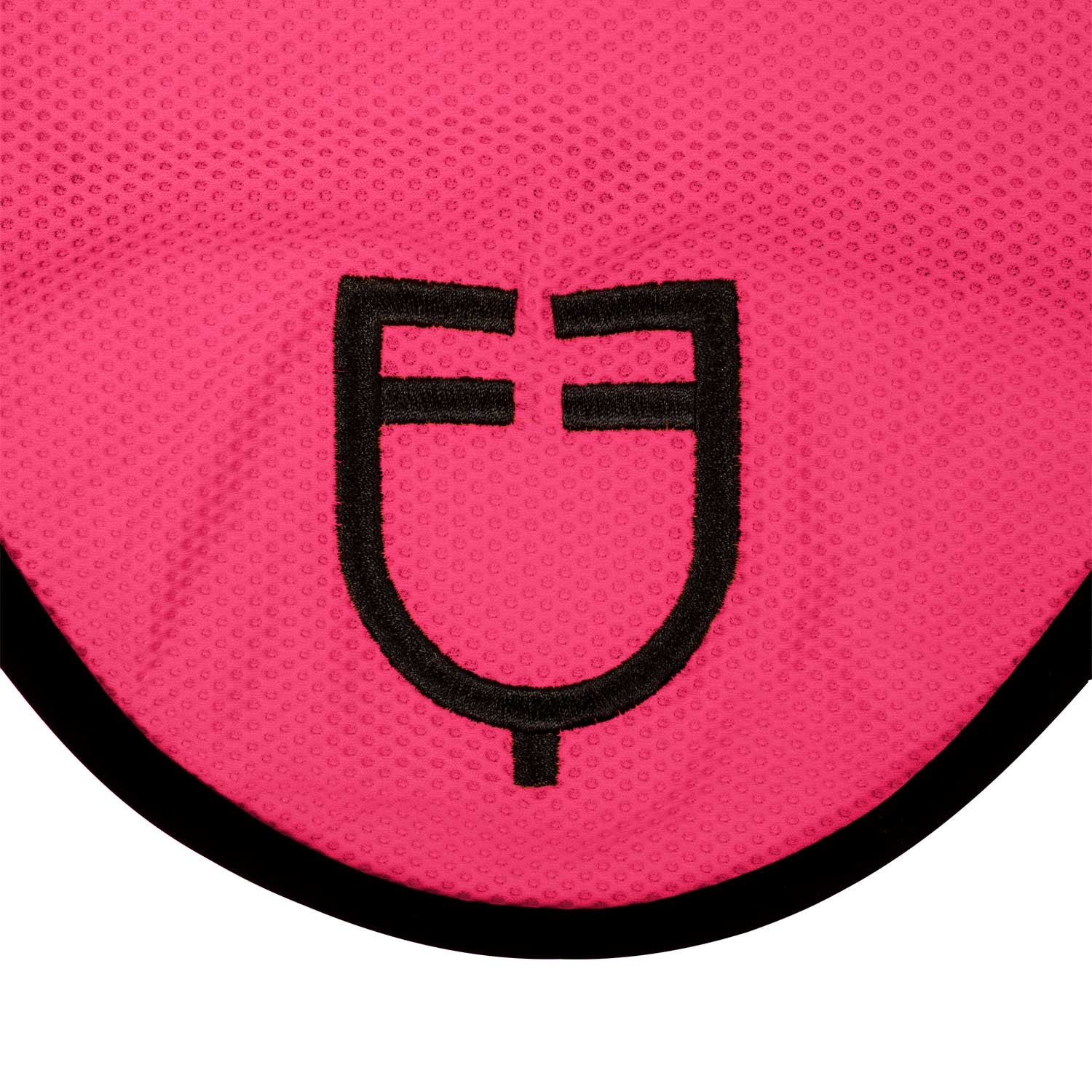 Perforated fabric fly veil with logo