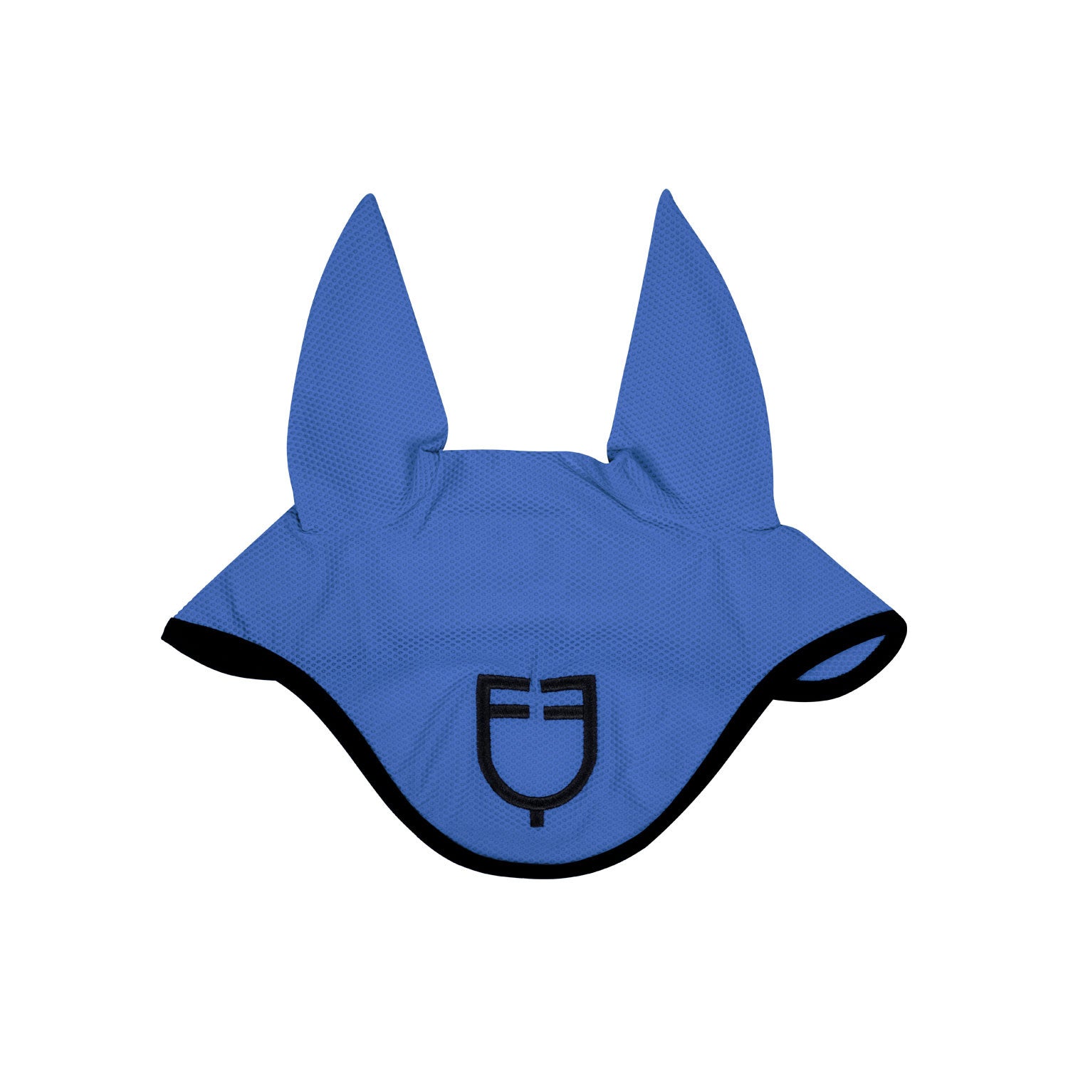 Perforated fabric fly veil with logo