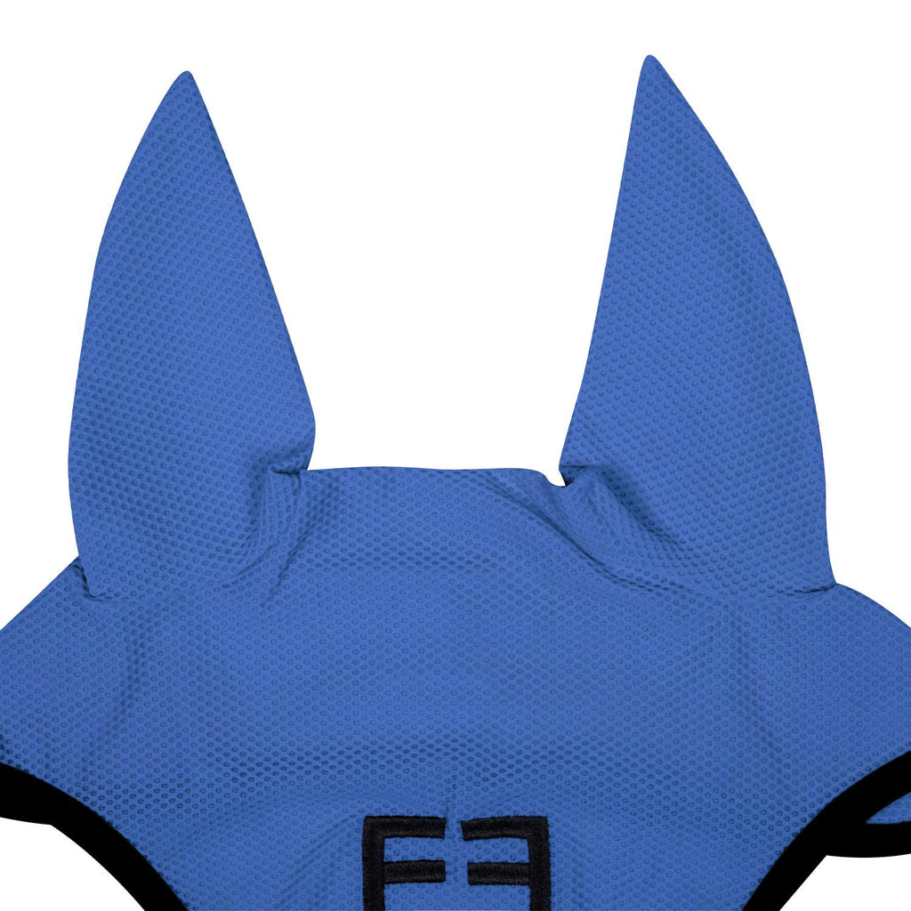 Perforated fabric fly veil with logo