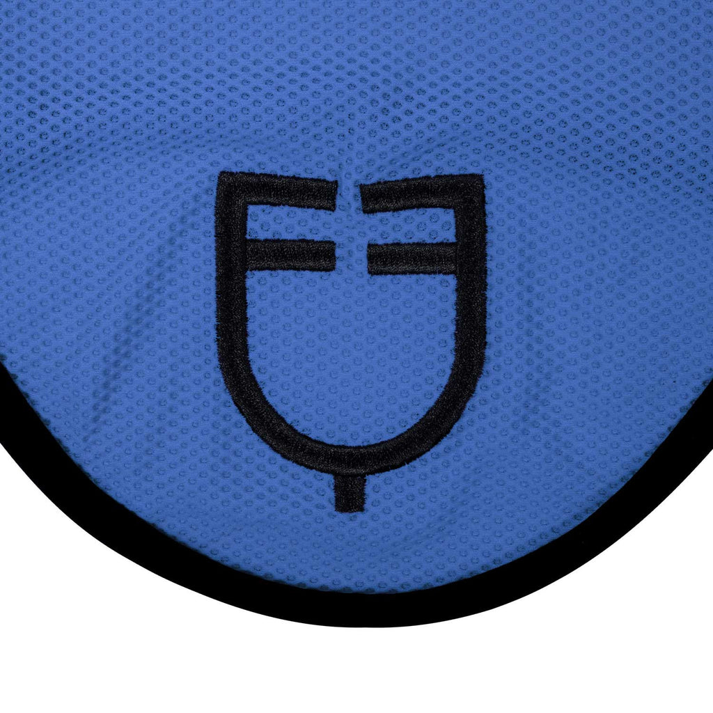 Perforated fabric fly veil with logo