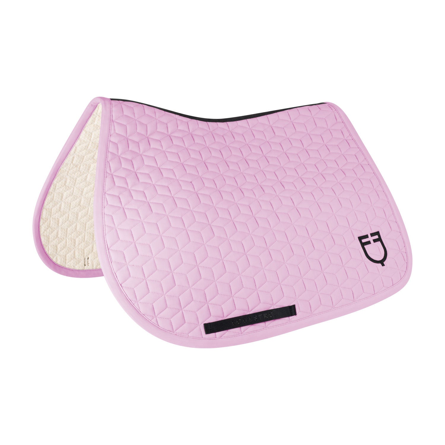 Jumping saddle pad cube quilting