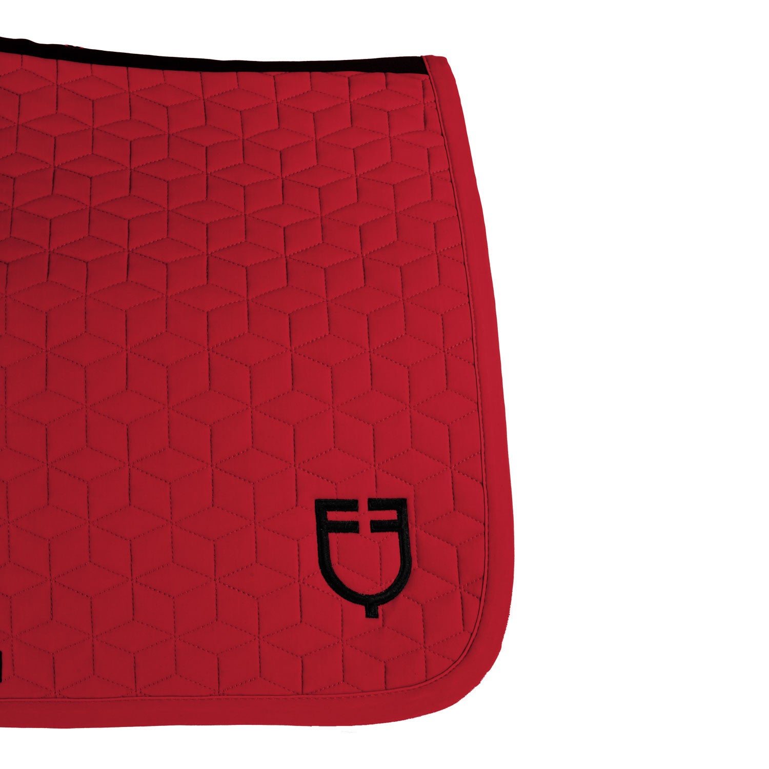 Jumping saddle pad cube quilting