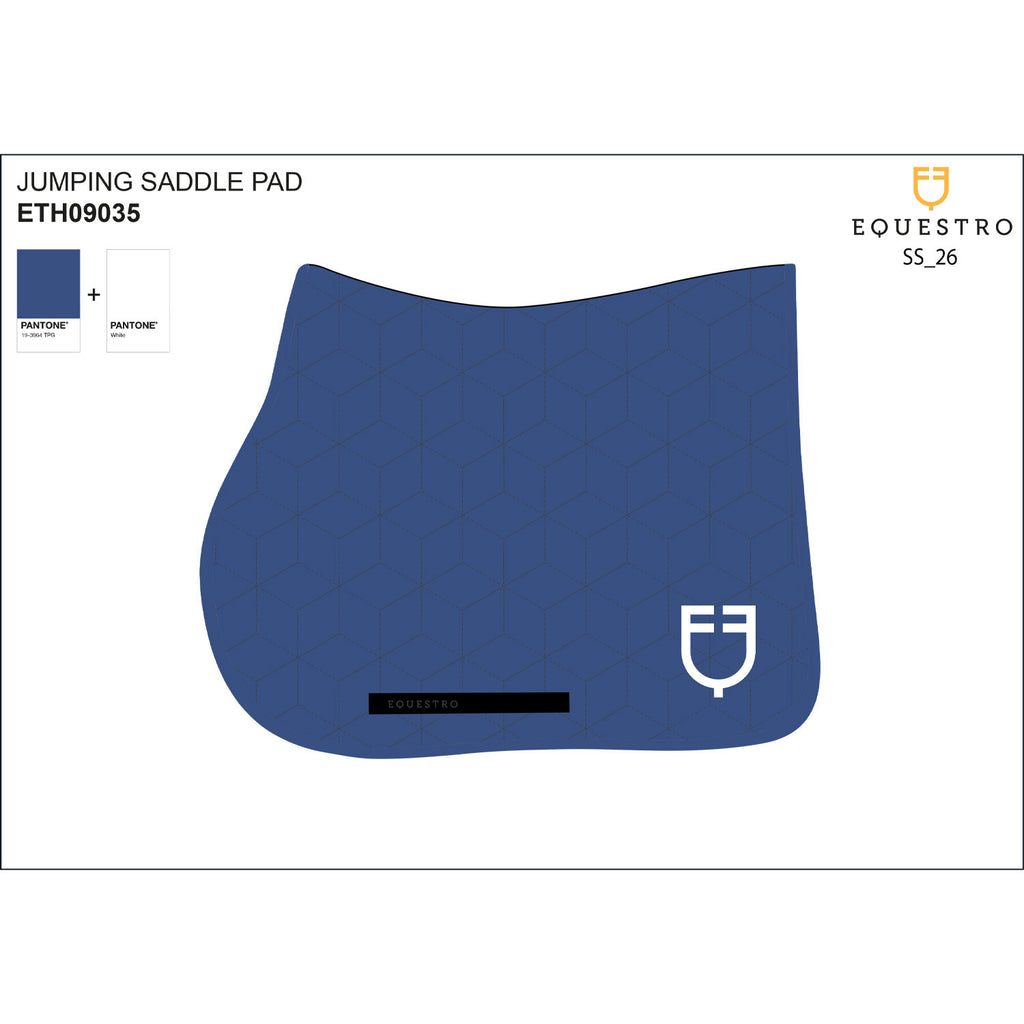 Jumping saddle pad cube quilting