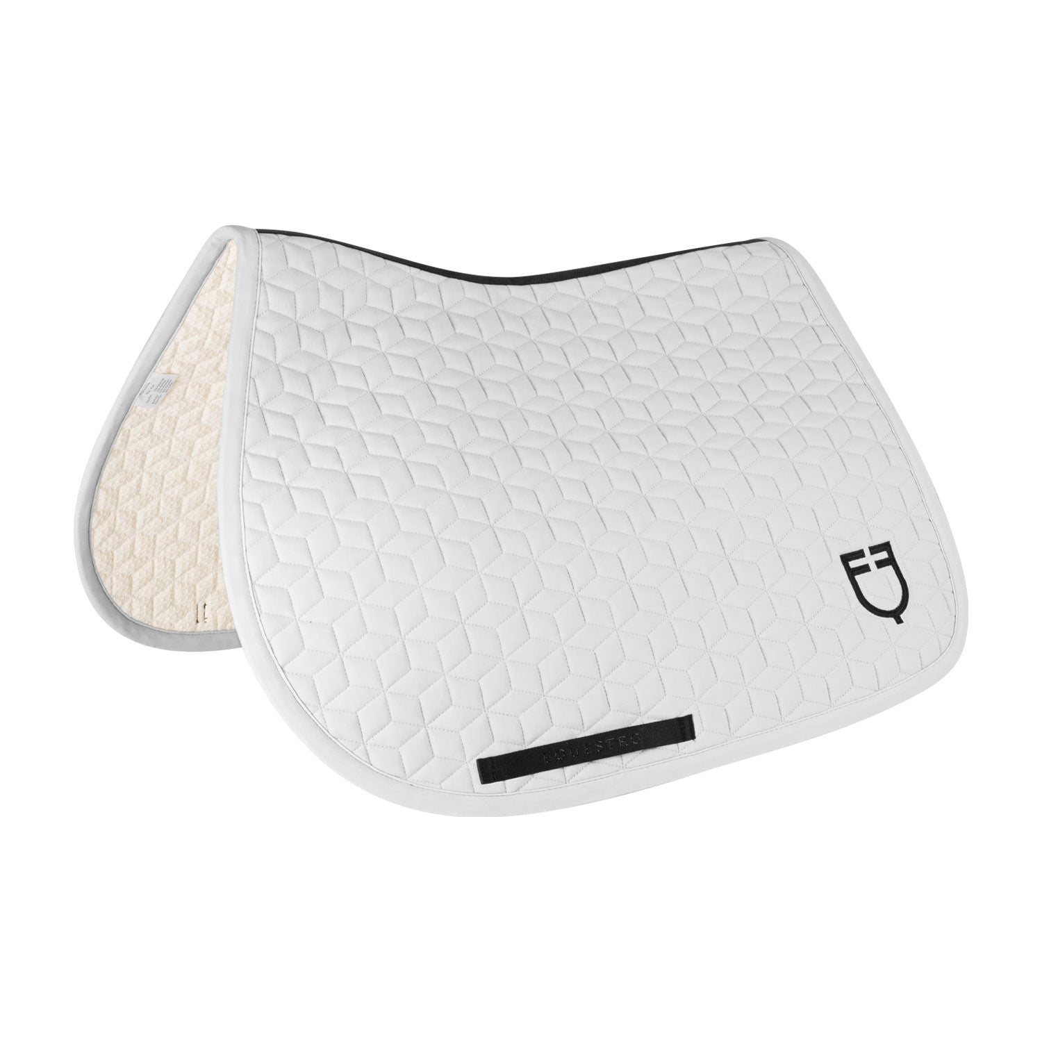 Jumping saddle pad cube quilting