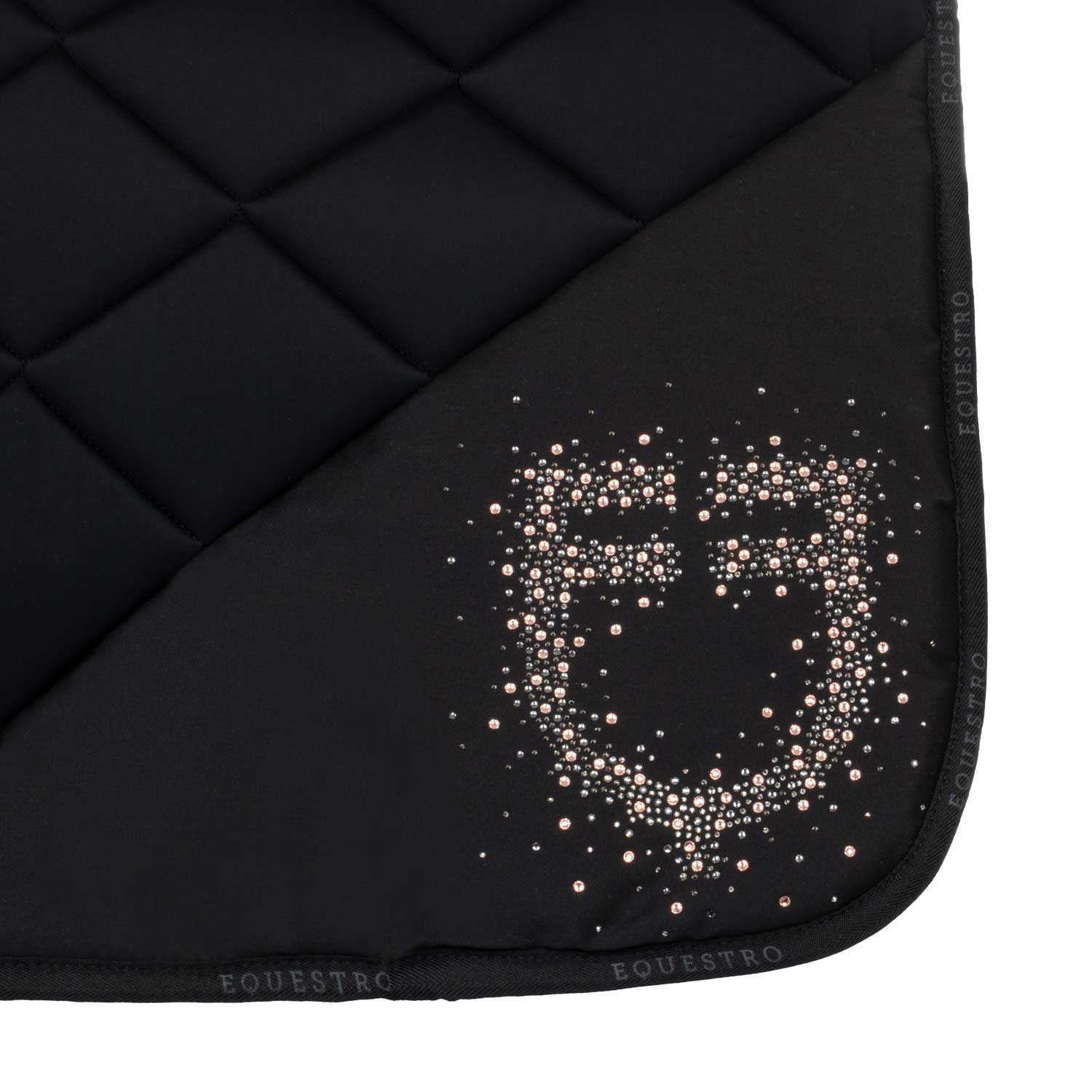 Dressage saddle pad rhinestone logo