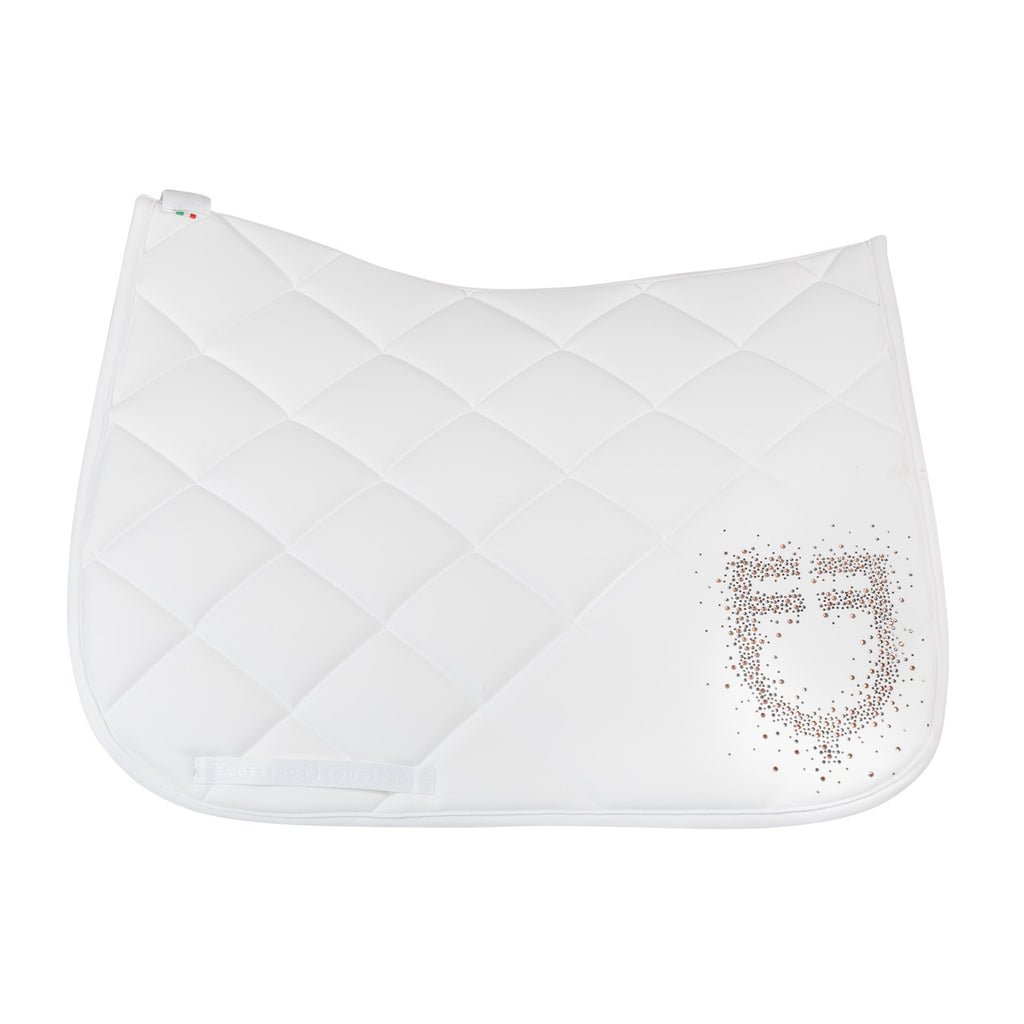 Dressage saddle pad rhinestone logo