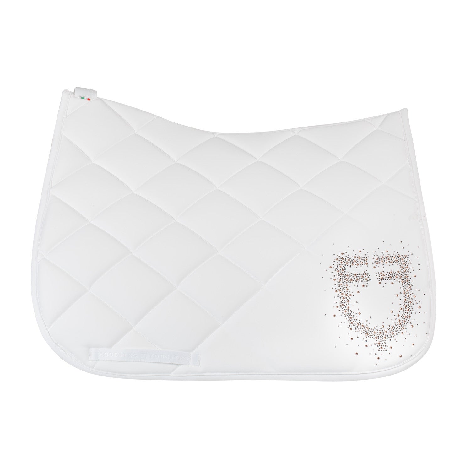 Dressage saddle pad rhinestone logo