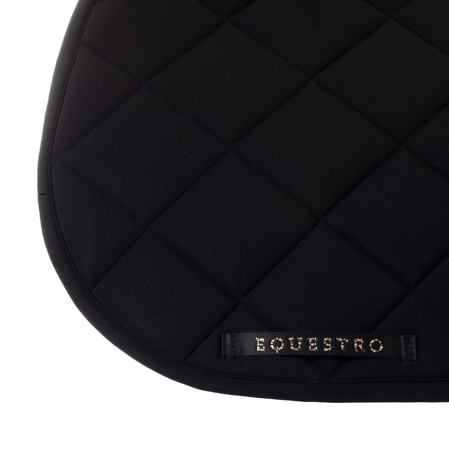 Jumping saddle pad with rhinestone logo