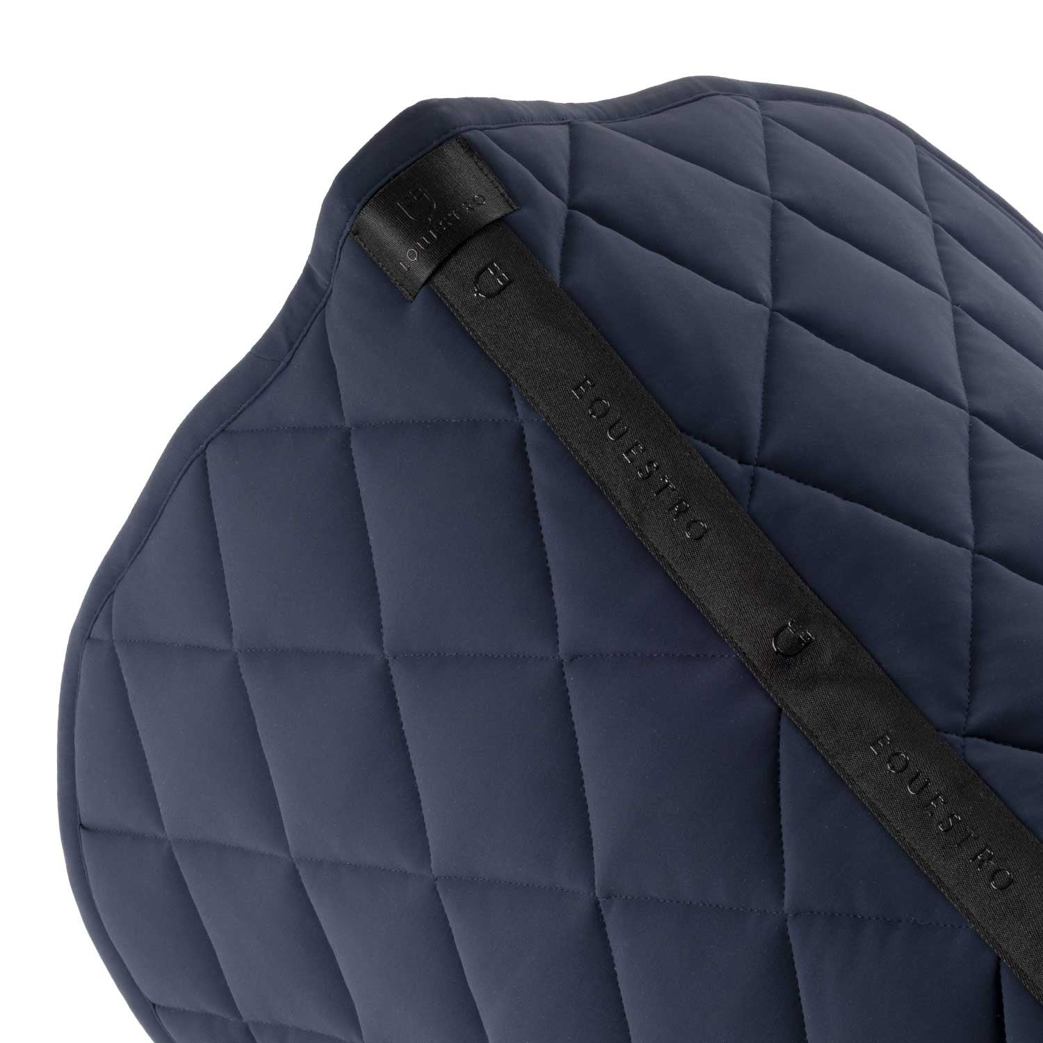 Jumping saddle pad with rhinestone logo