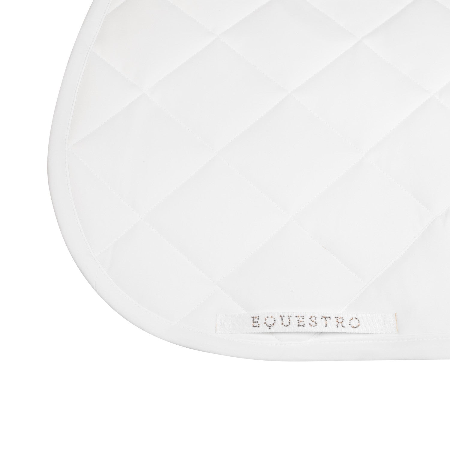 Jumping saddle pad with rhinestone logo