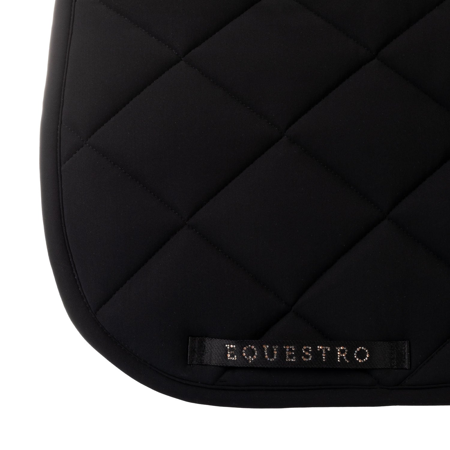 Dressage saddle pad with rhinestone logo