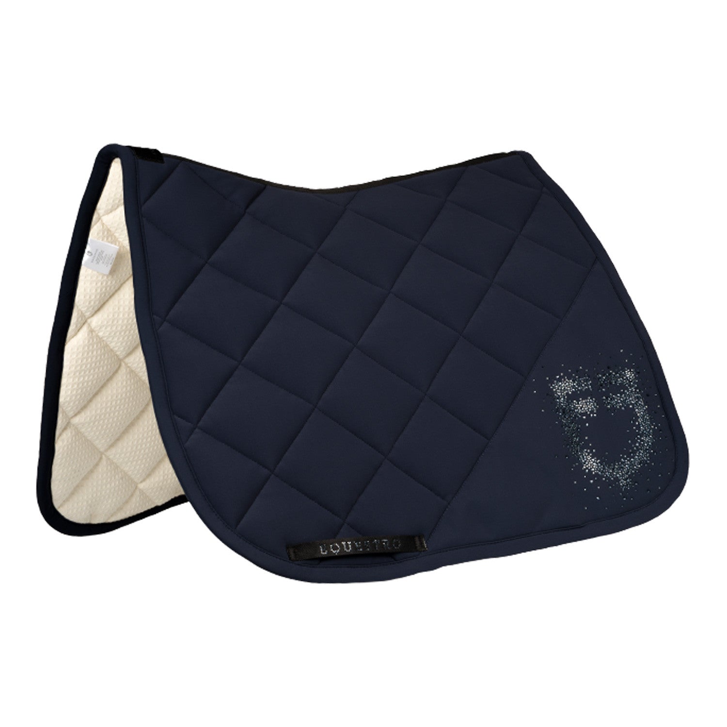 Equestro Dressage saddle pad with rhinestone logo