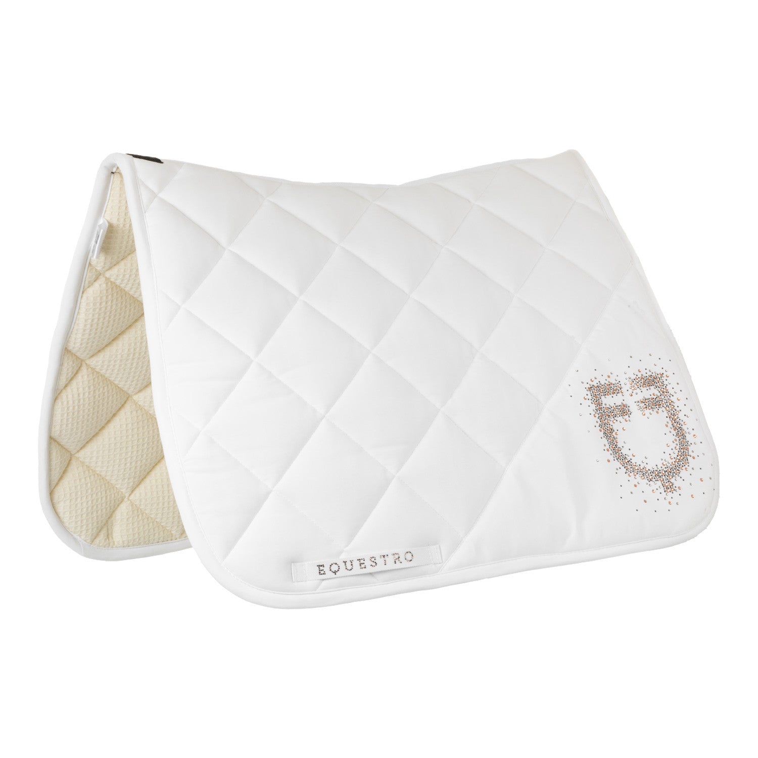 Equestro Dressage saddle pad with rhinestone logo