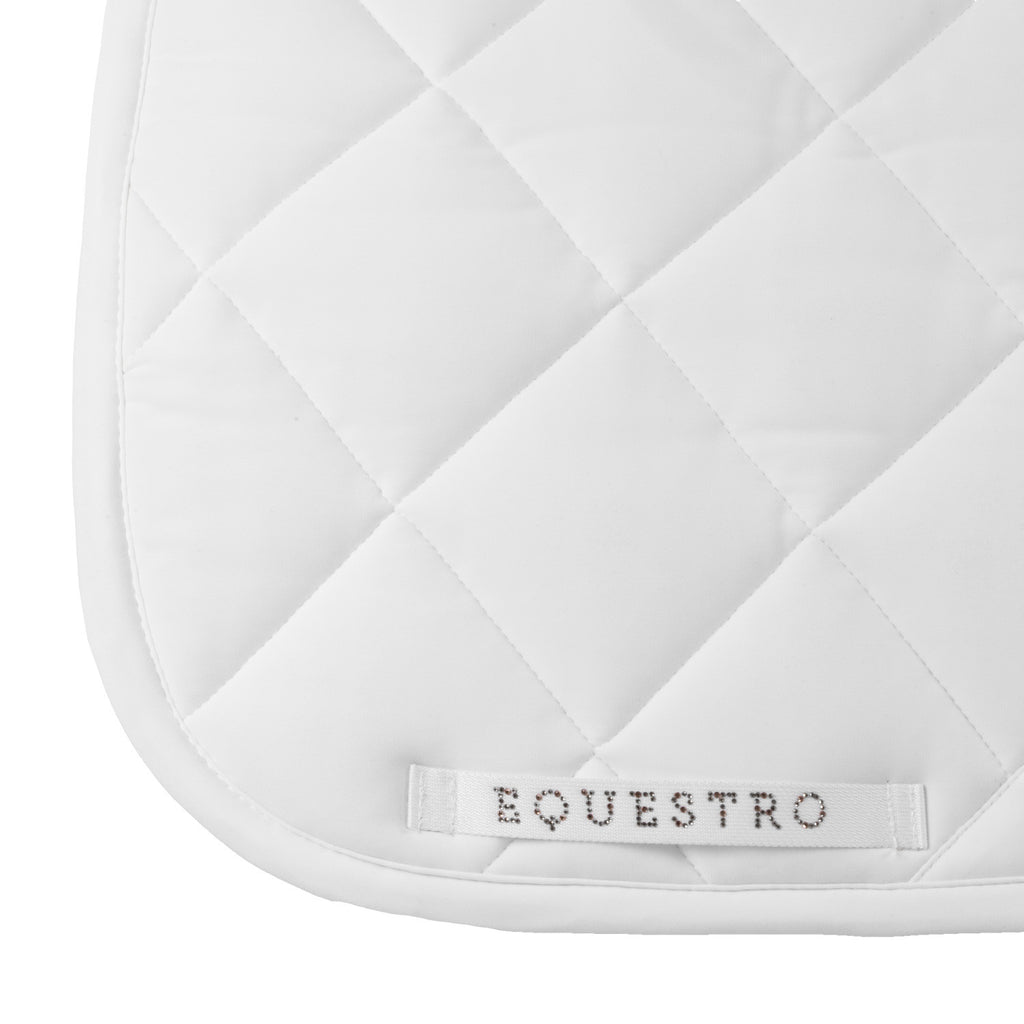 Dressage saddle pad with rhinestone logo