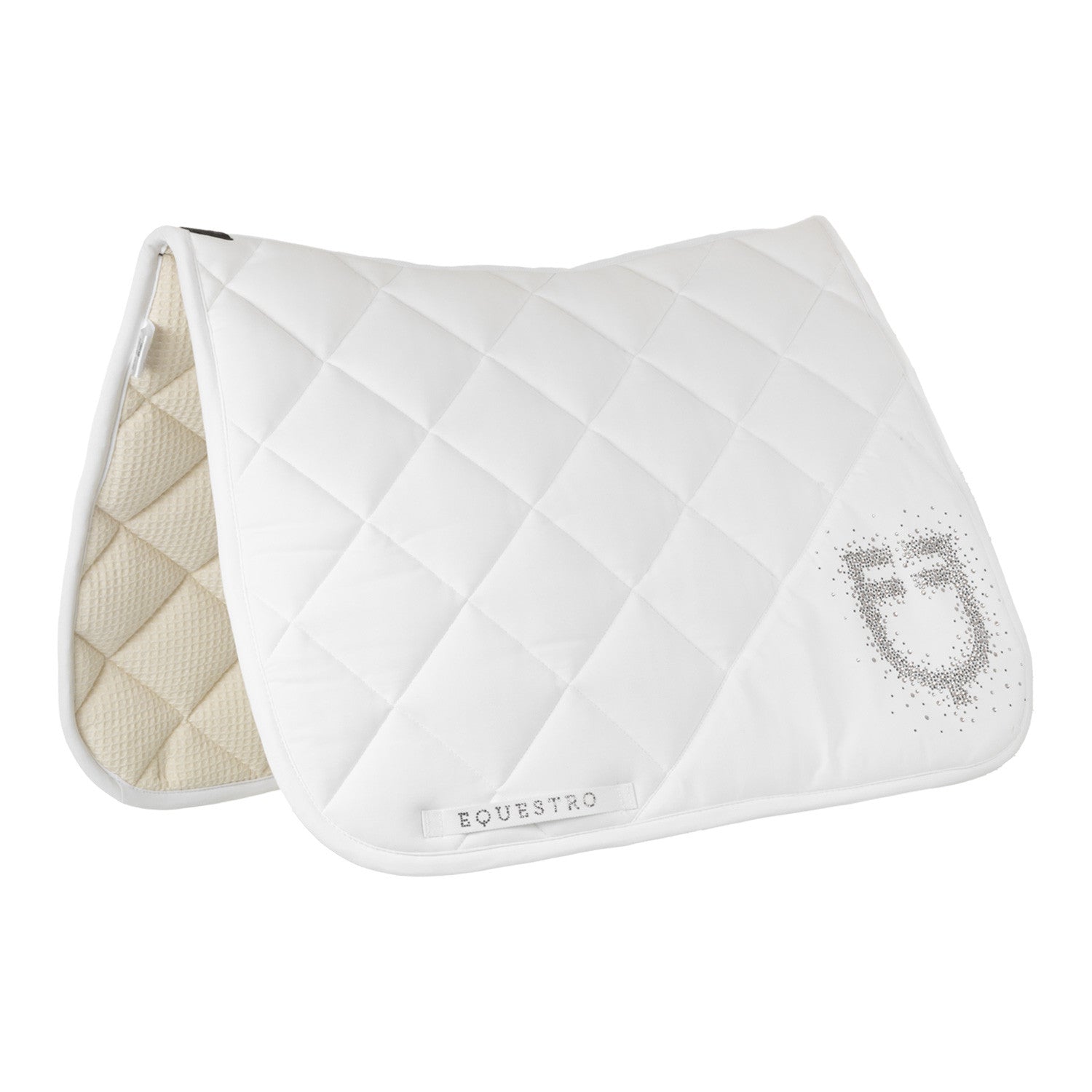 Equestro Dressage saddle pad with rhinestone logo