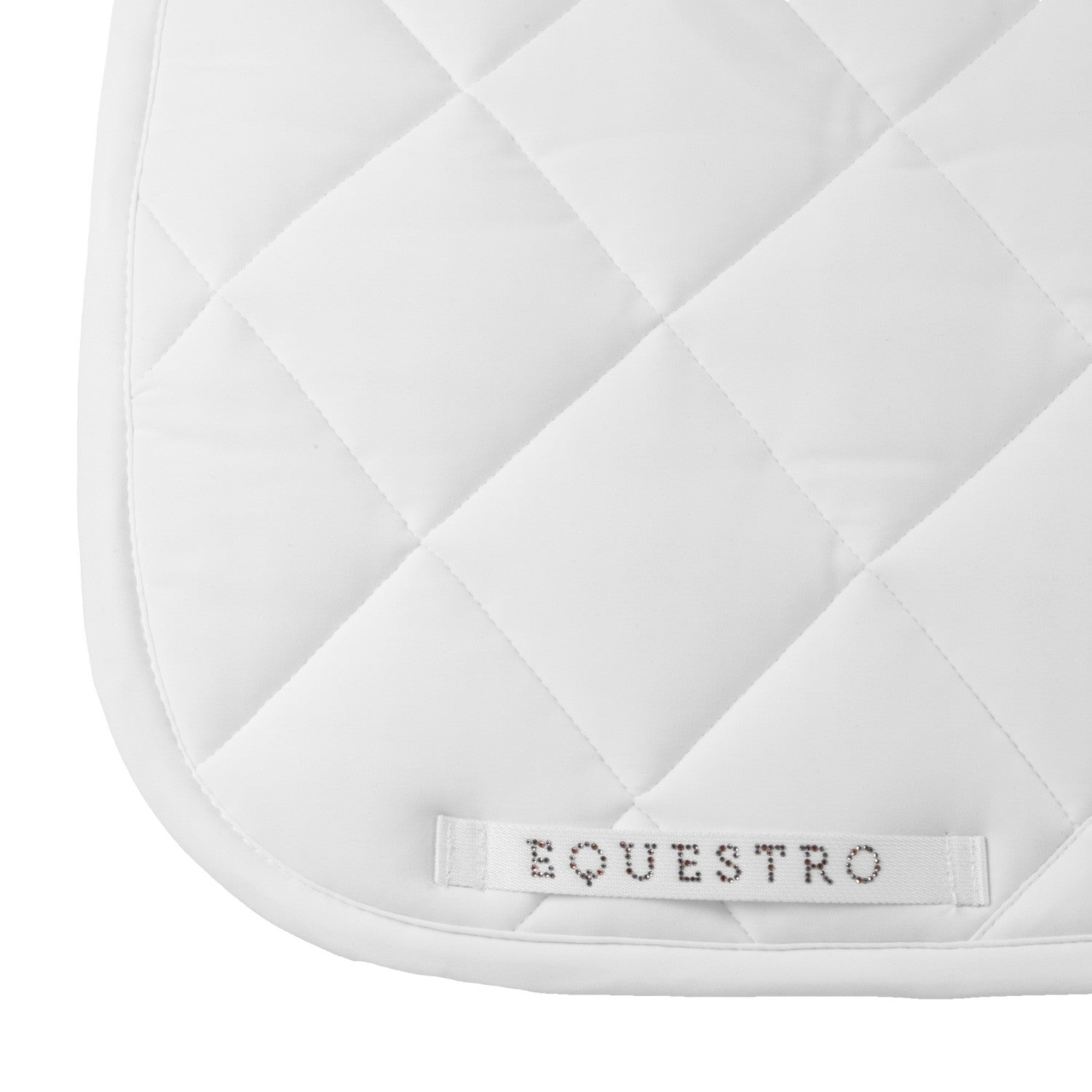 Dressage saddle pad with rhinestone logo