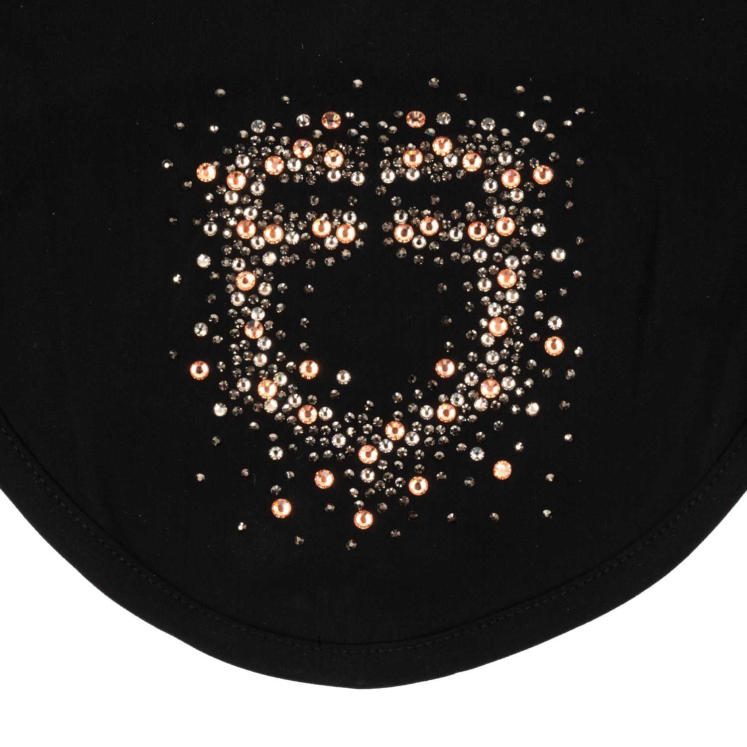 Fly veil in technical fabric with rhinestone logo