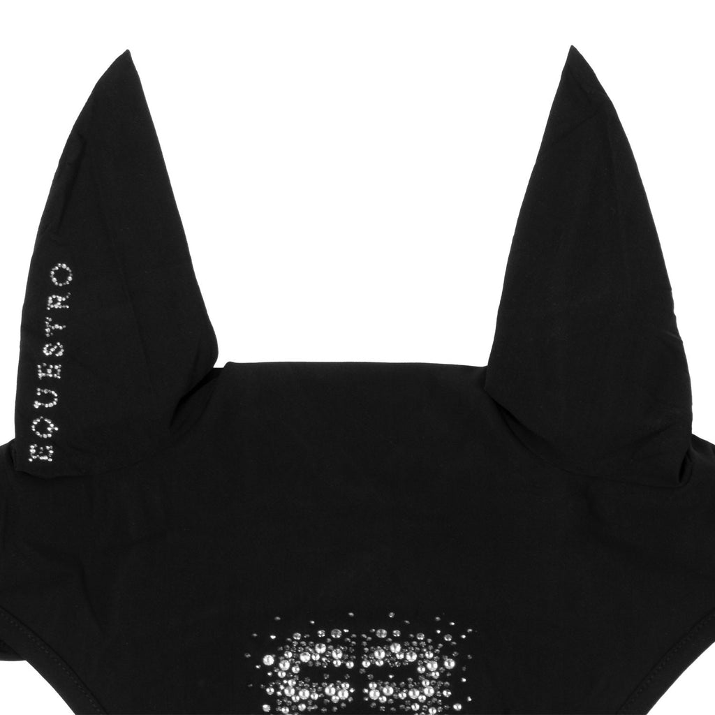 Fly veil in technical fabric with rhinestone logo