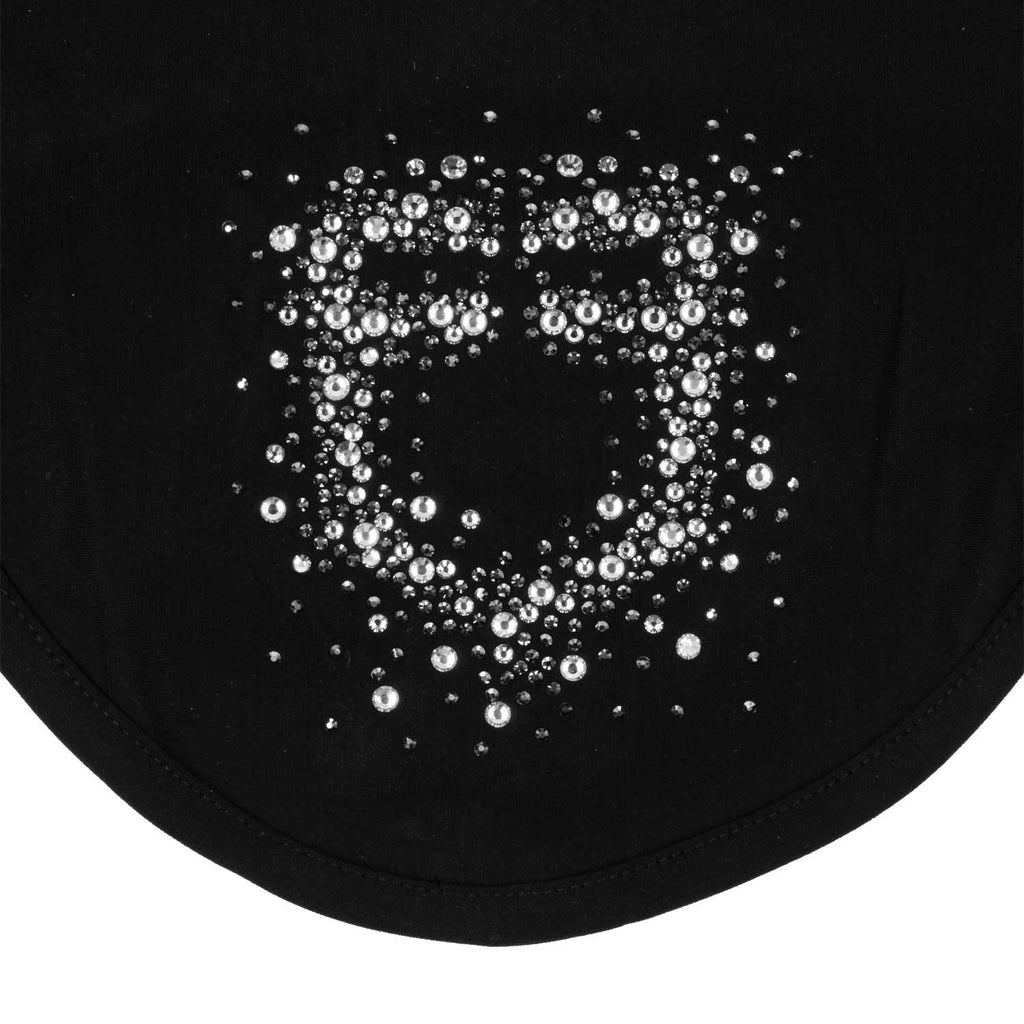 Fly veil in technical fabric with rhinestone logo