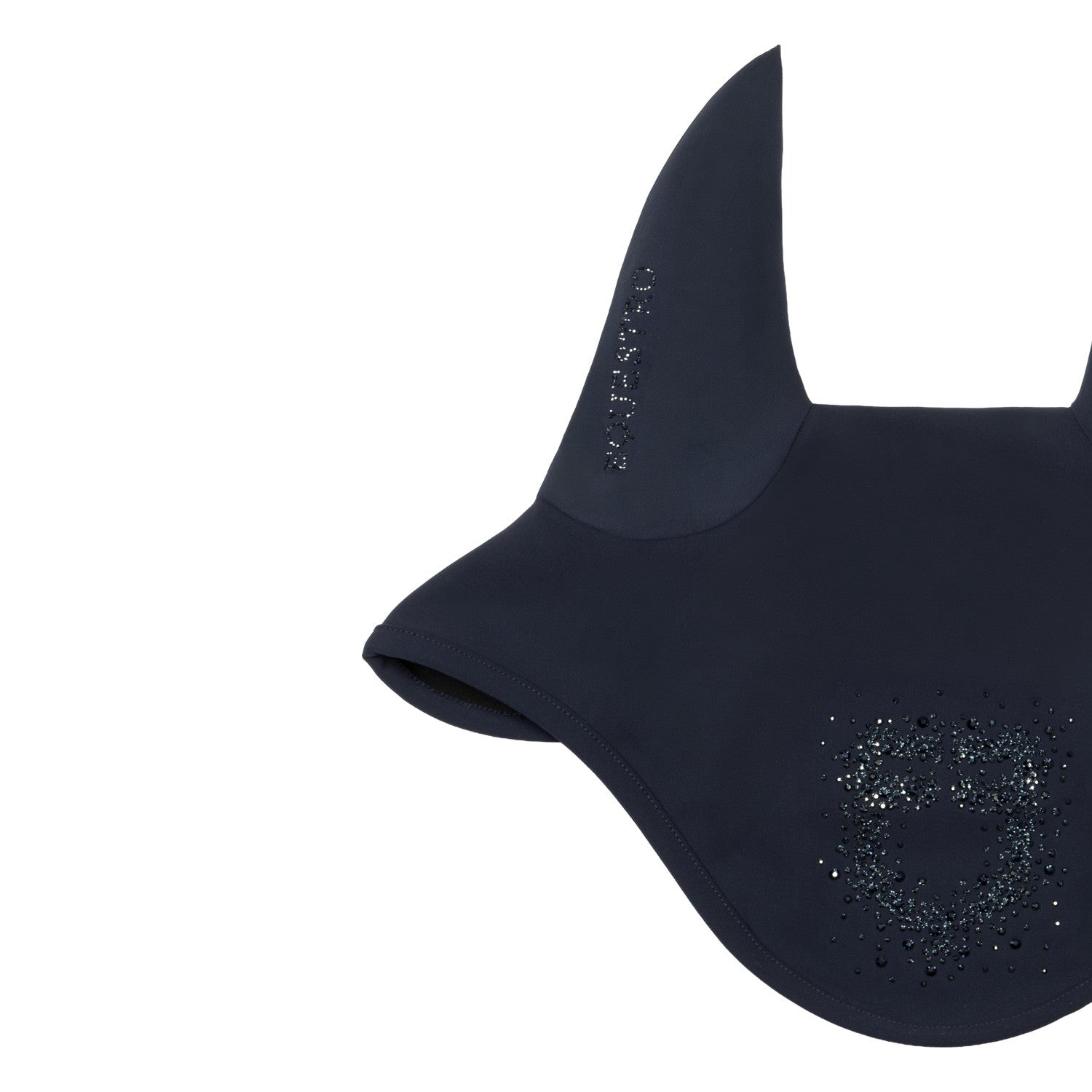 Fly veil in technical fabric with rhinestone logo