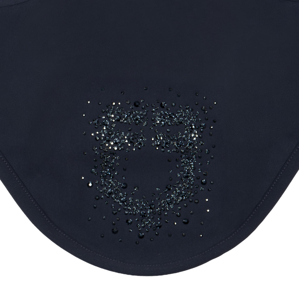 Fly veil in technical fabric with rhinestone logo
