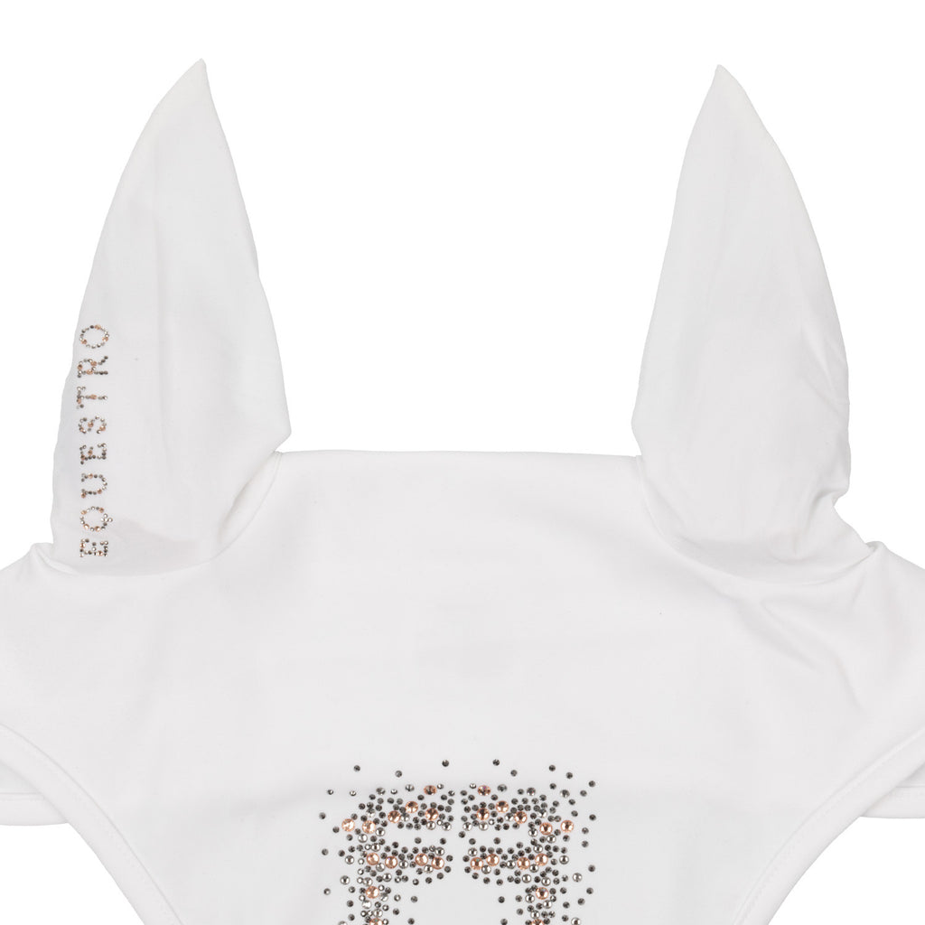 Fly veil in technical fabric with rhinestone logo