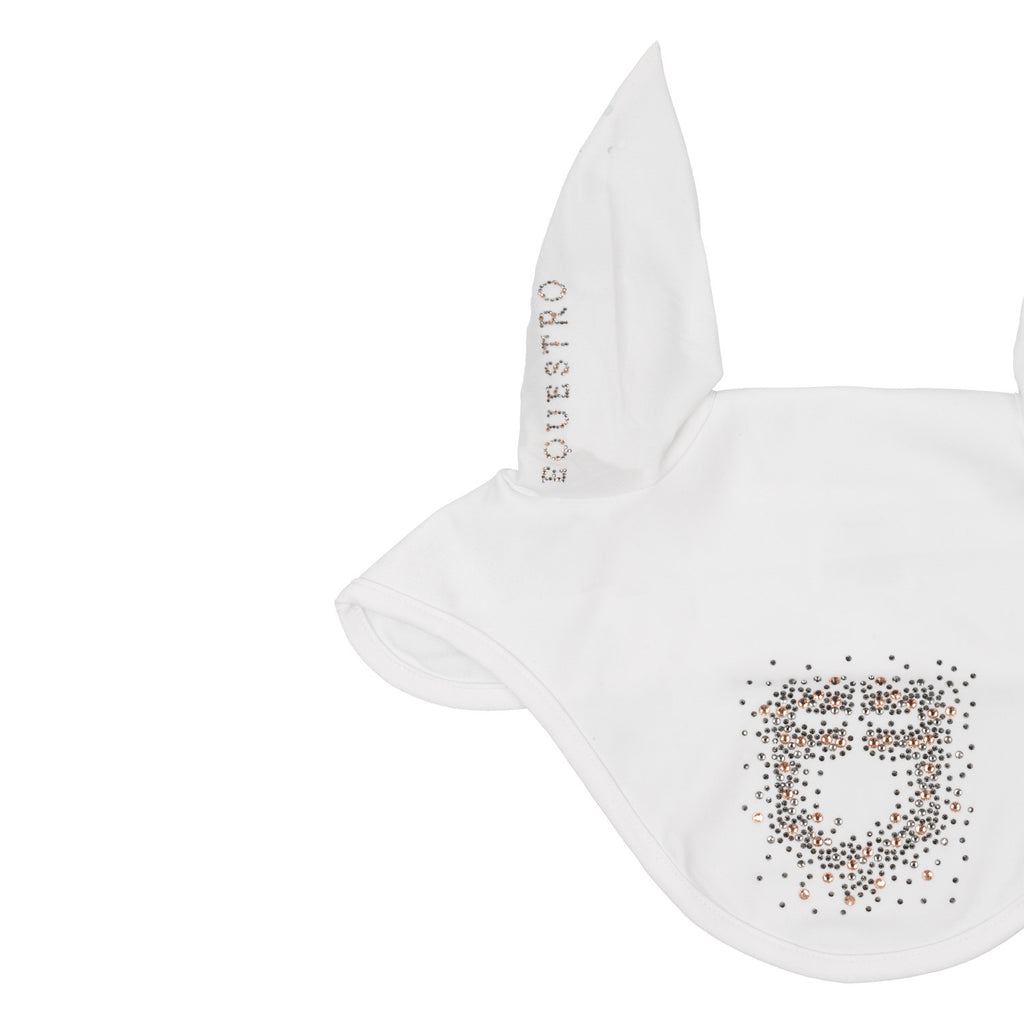 Fly veil in technical fabric with rhinestone logo