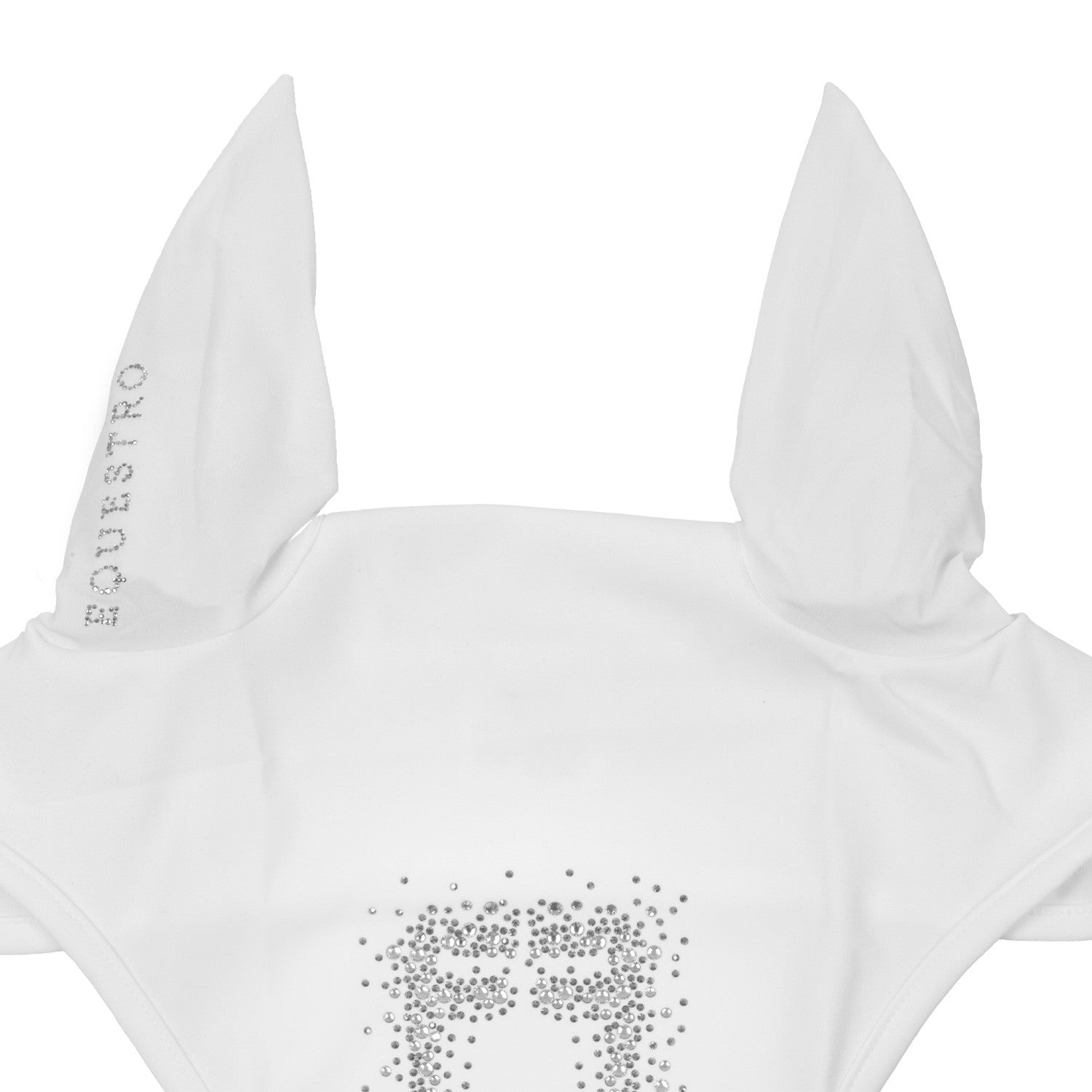 Fly veil in technical fabric with rhinestone logo