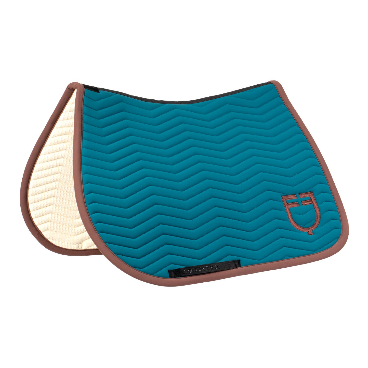 Equestro Wave Quilting jumping saddle pad in technical fabric