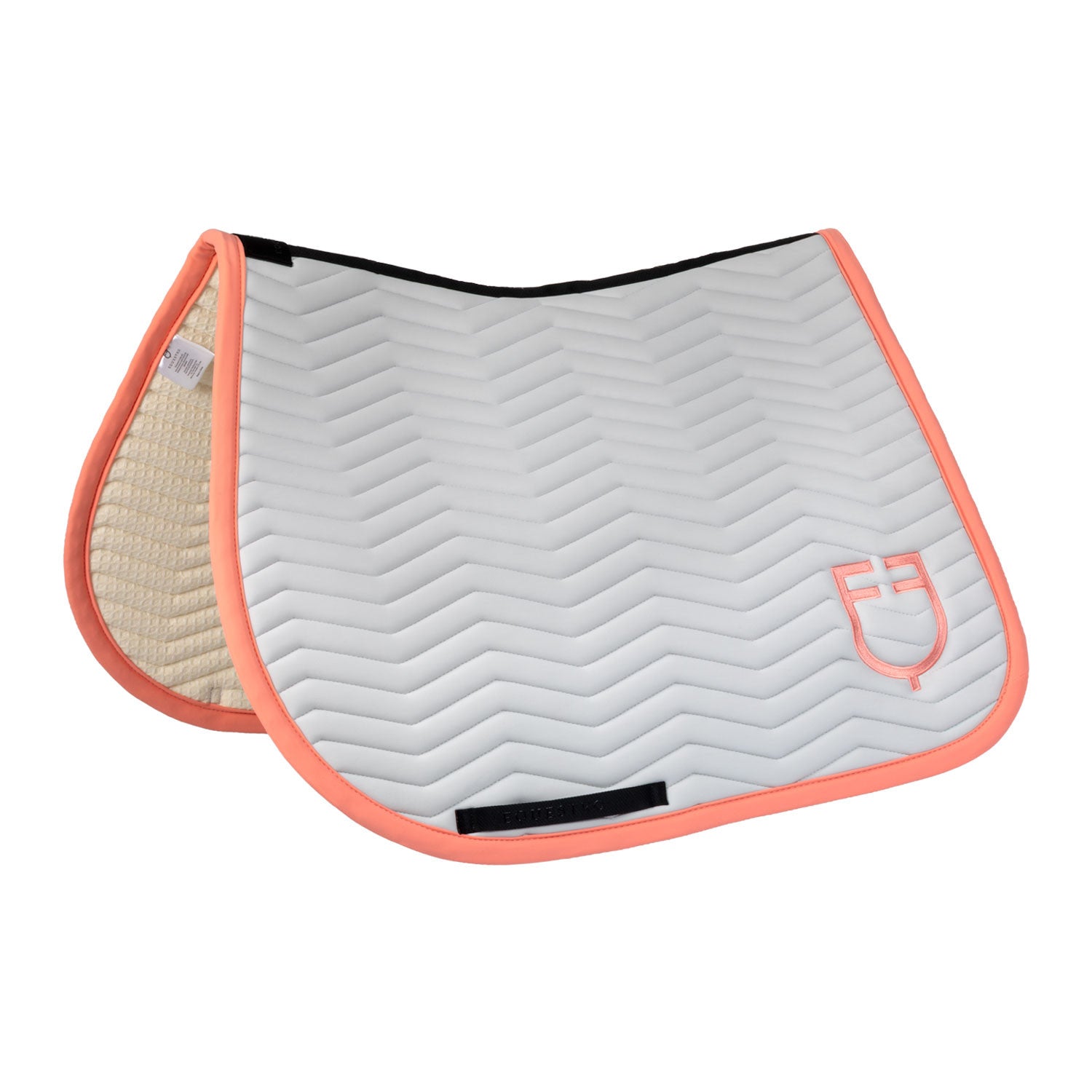 Equestro Wave Quilting jumping saddle pad in technical fabric