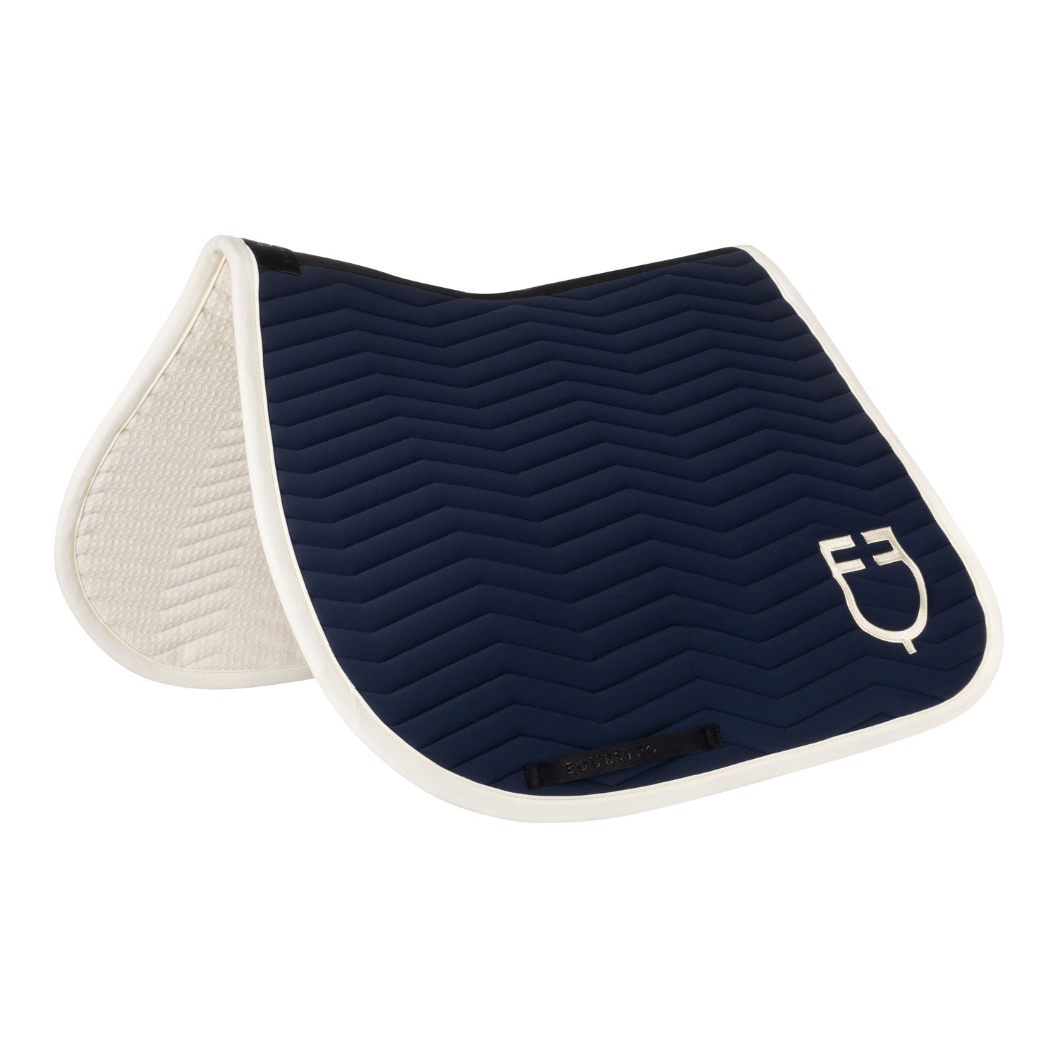 Equestro Wave Quilting jumping saddle pad in technical fabric