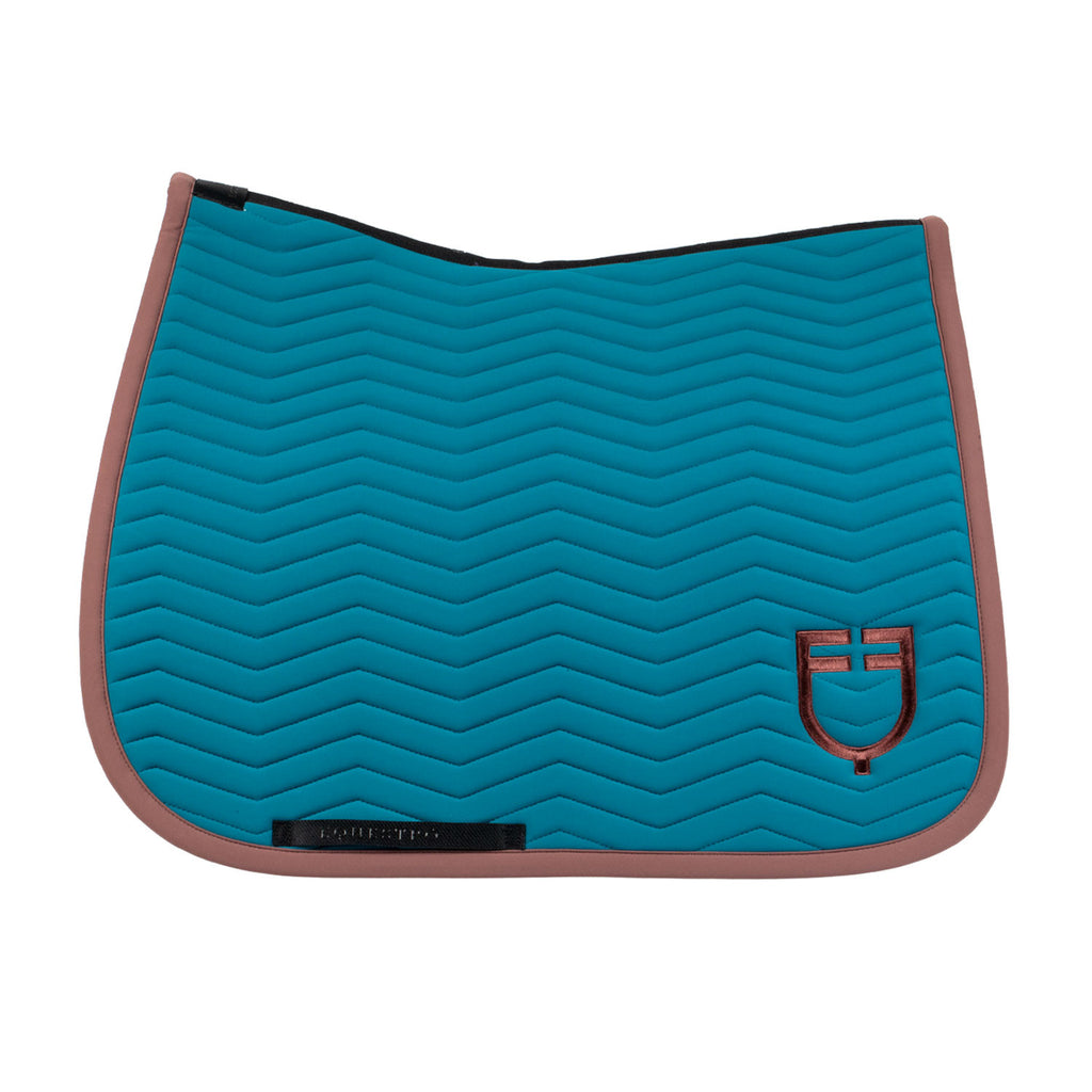 Wave Quilting dressage saddle pad in technical fabric