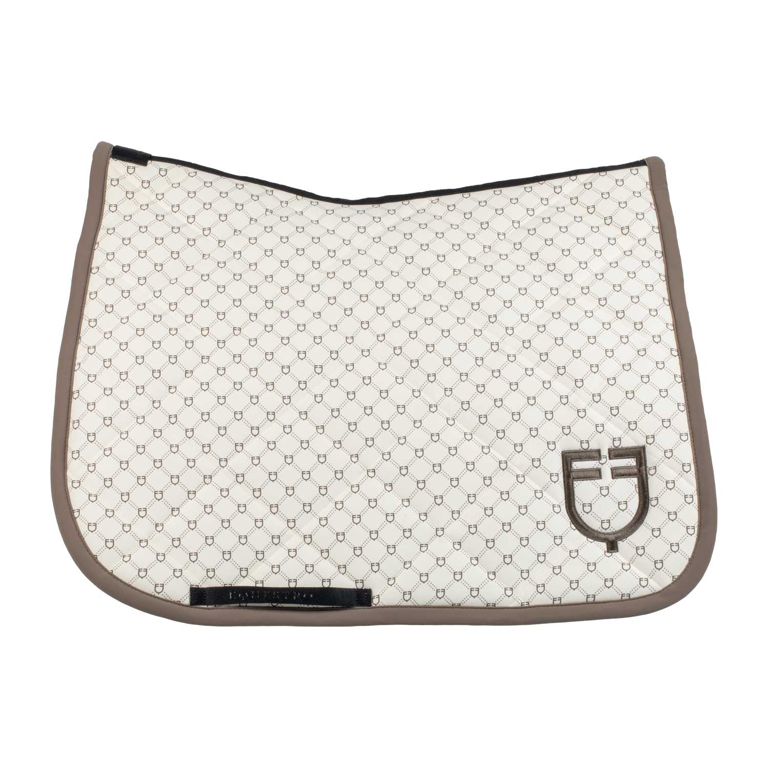 Dressage saddle pad with monogram print