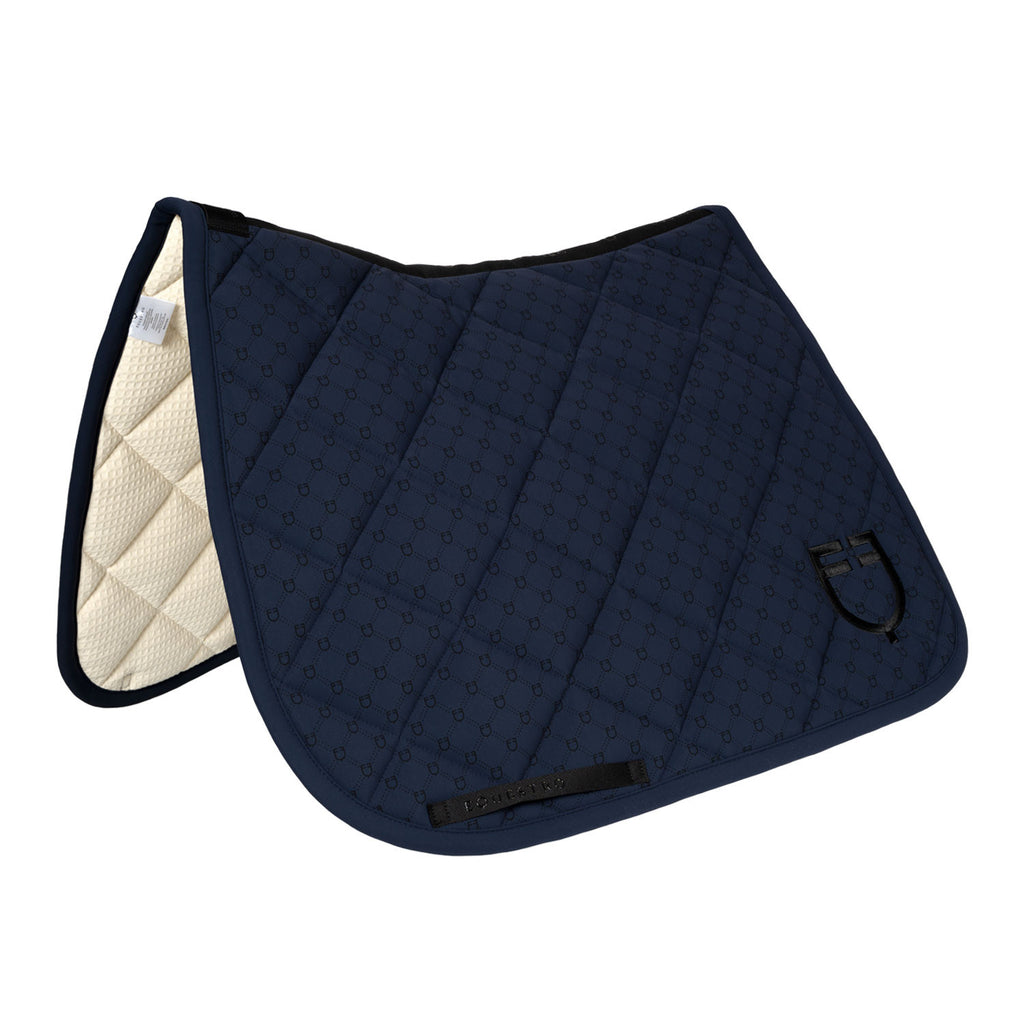 Equestro Dressage saddle pad with monogram print