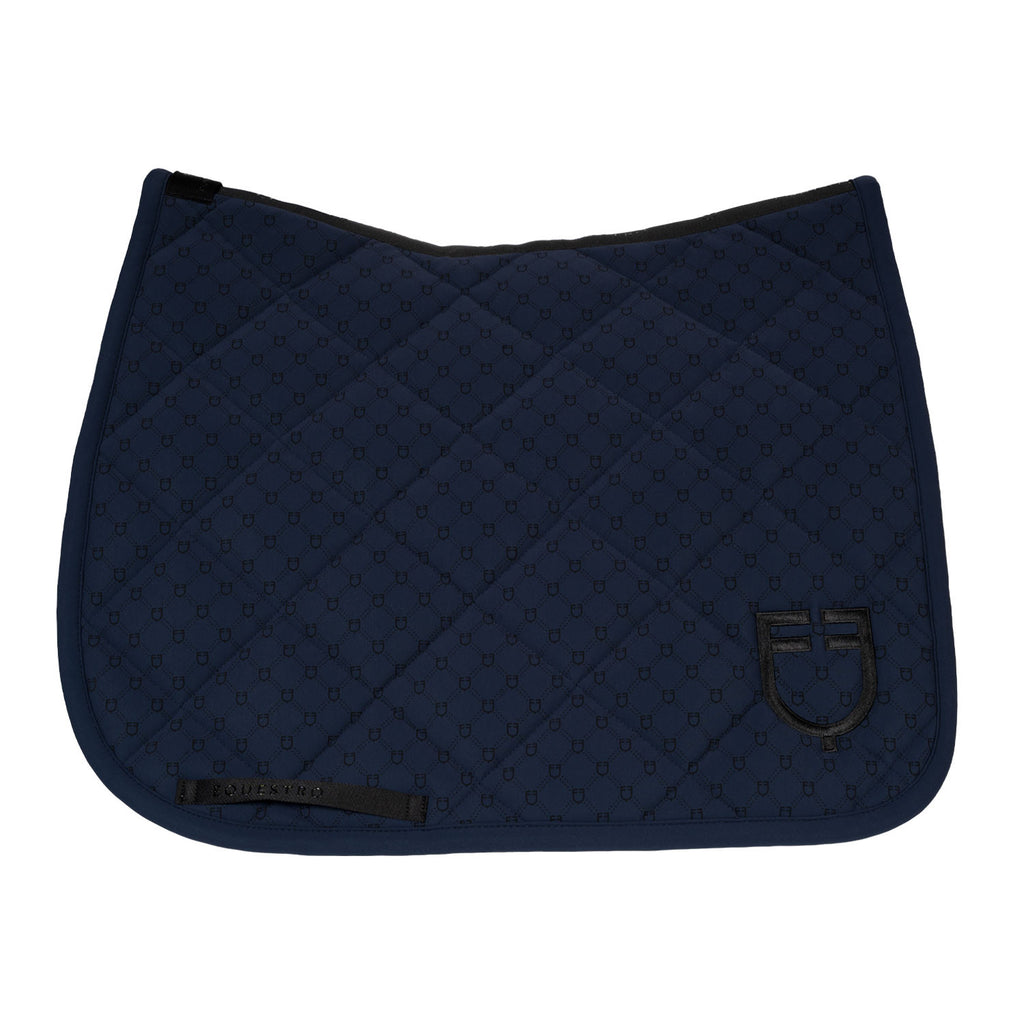 Dressage saddle pad with monogram print