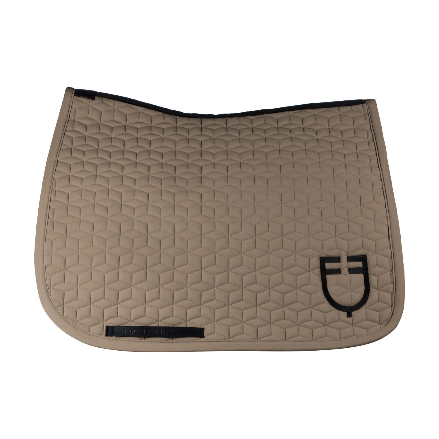 Dressage saddle pad with cube quilting