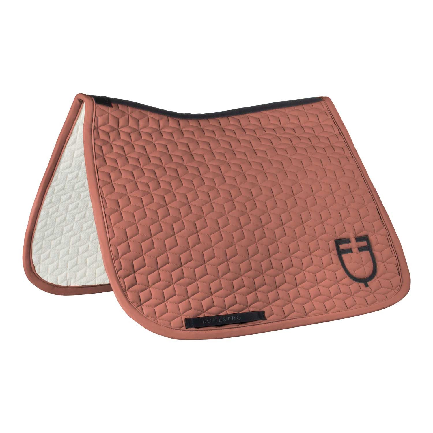 Equestro Dressage saddle pad with cube quilting