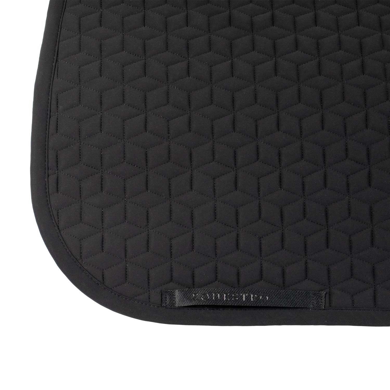 Dressage saddle pad with cube quilting