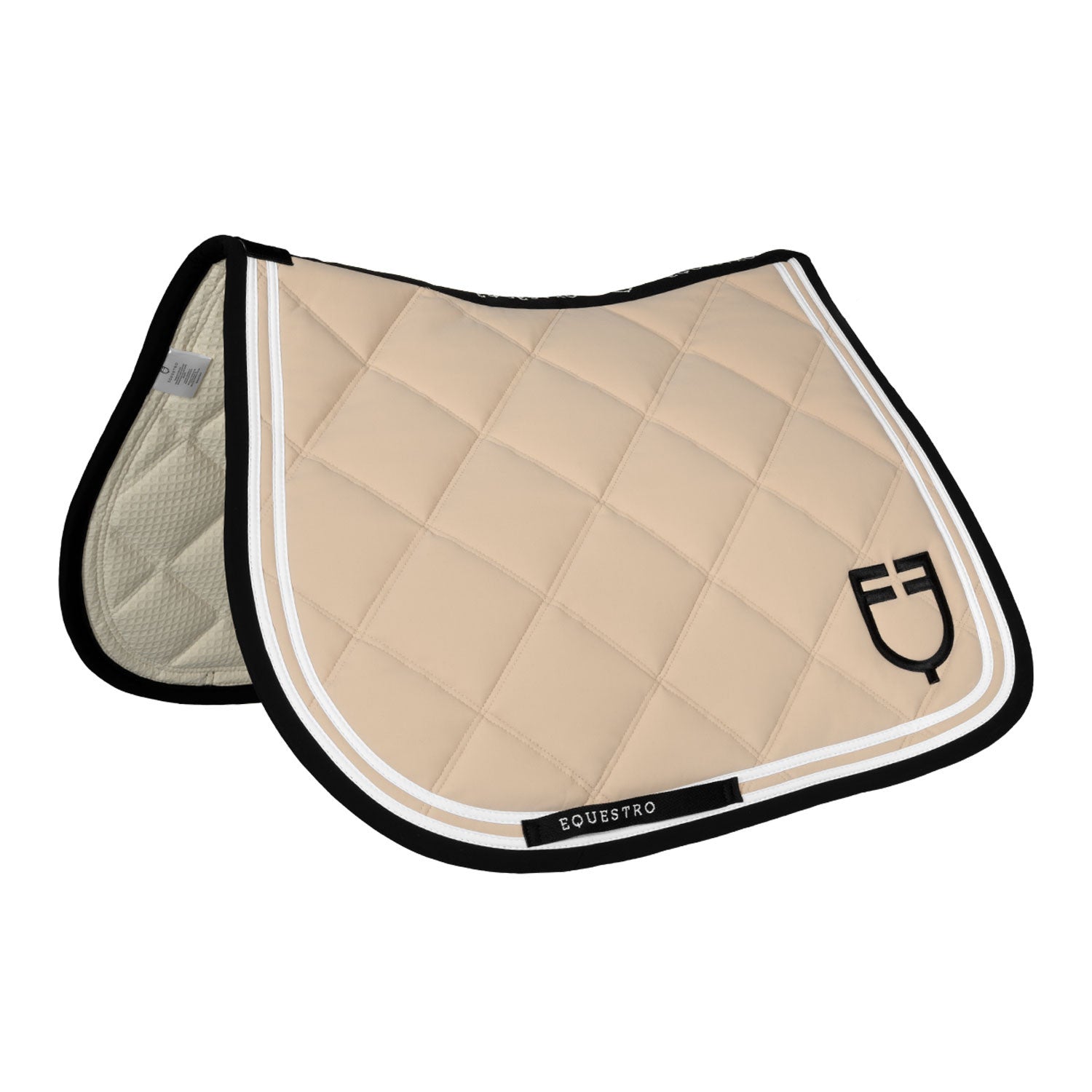 Equestro Double Stripes jumping saddle pad in technical fabric