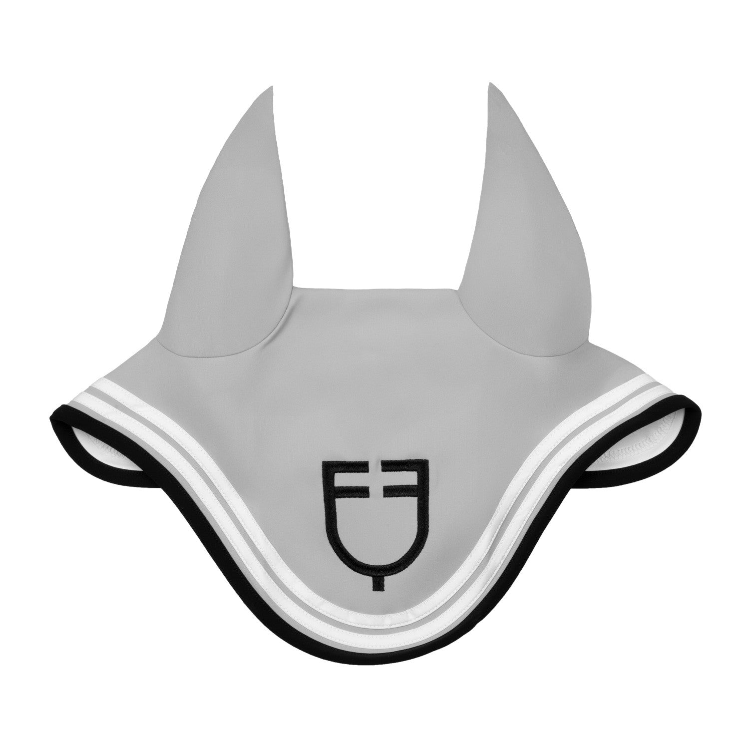 Equestro Double Stripes fly veil in technical fabric