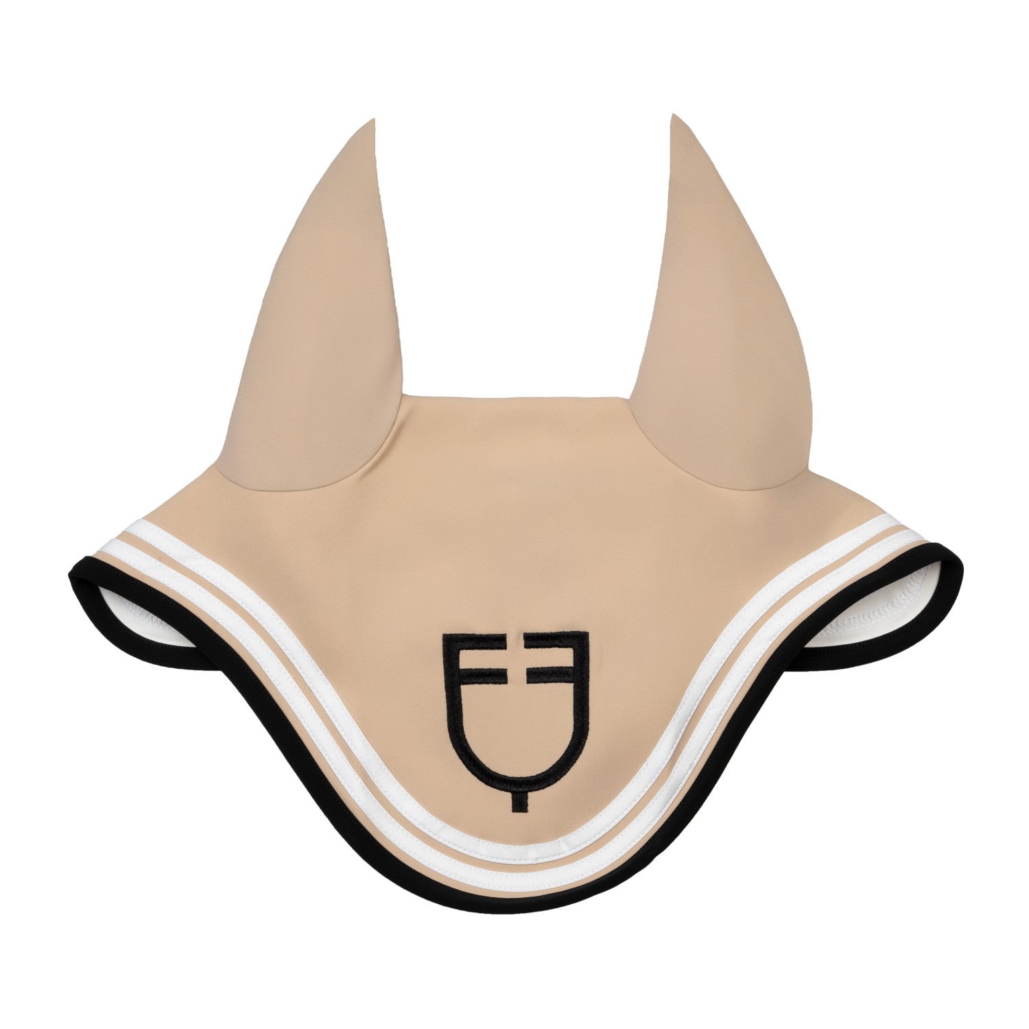 Equestro Double Stripes fly veil in technical fabric