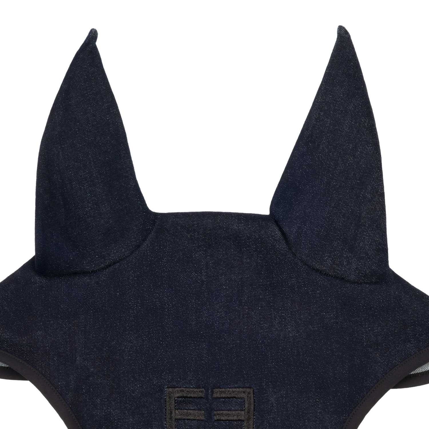 Fly veil in denim-effect technical fabric with logo