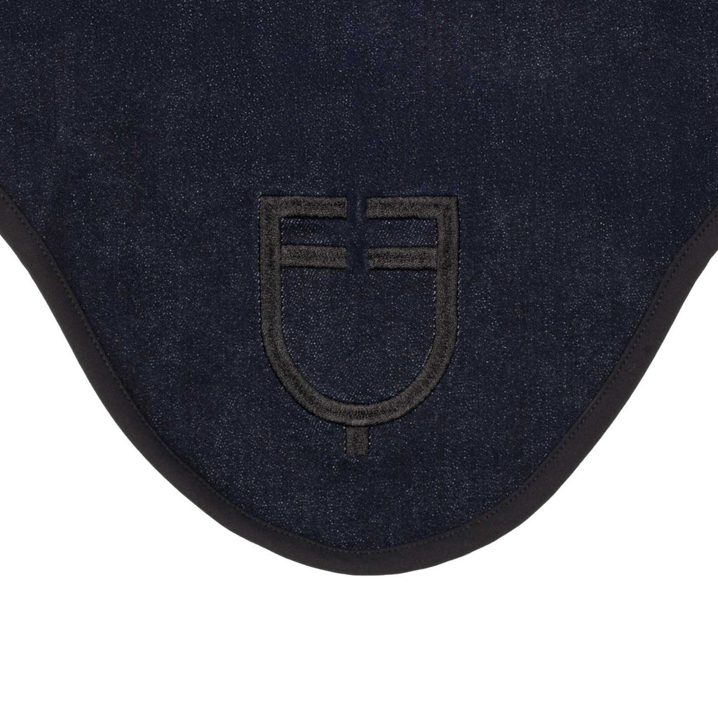 Fly veil in denim-effect technical fabric with logo