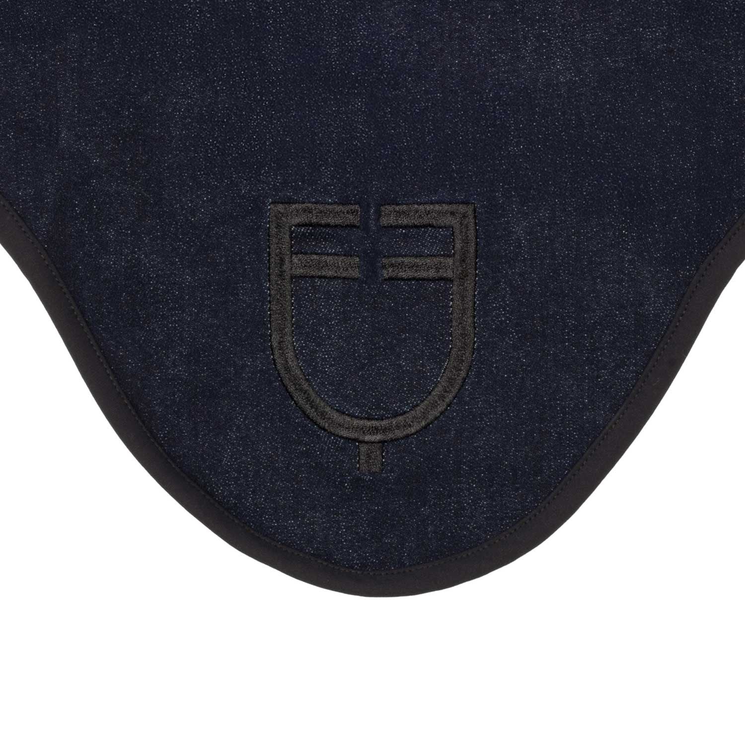 Fly veil in denim-effect technical fabric with logo