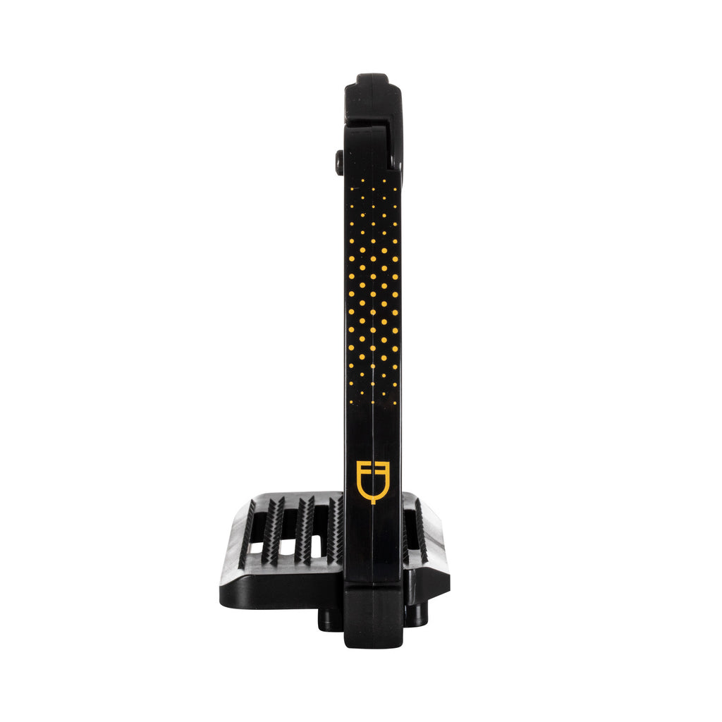 Junior stirrups side opening and wide tread