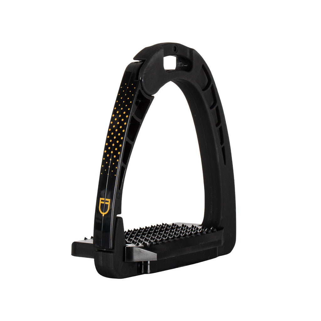 Junior stirrups side opening and wide tread